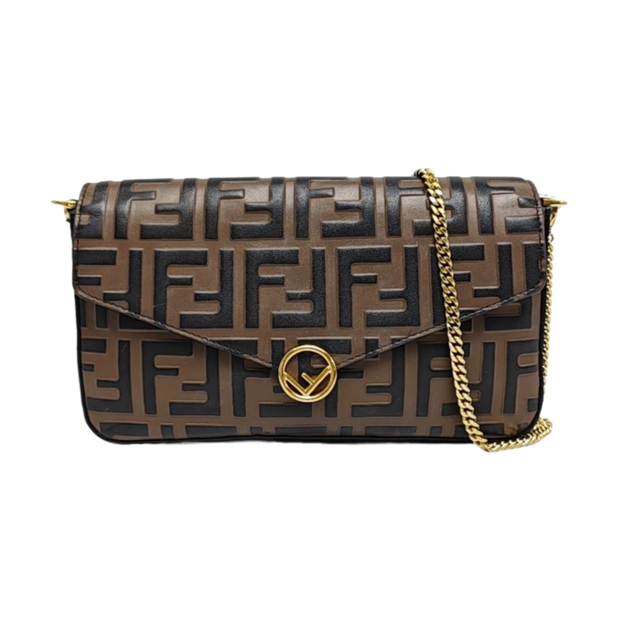 Calfskin Crossbody Bag Brown