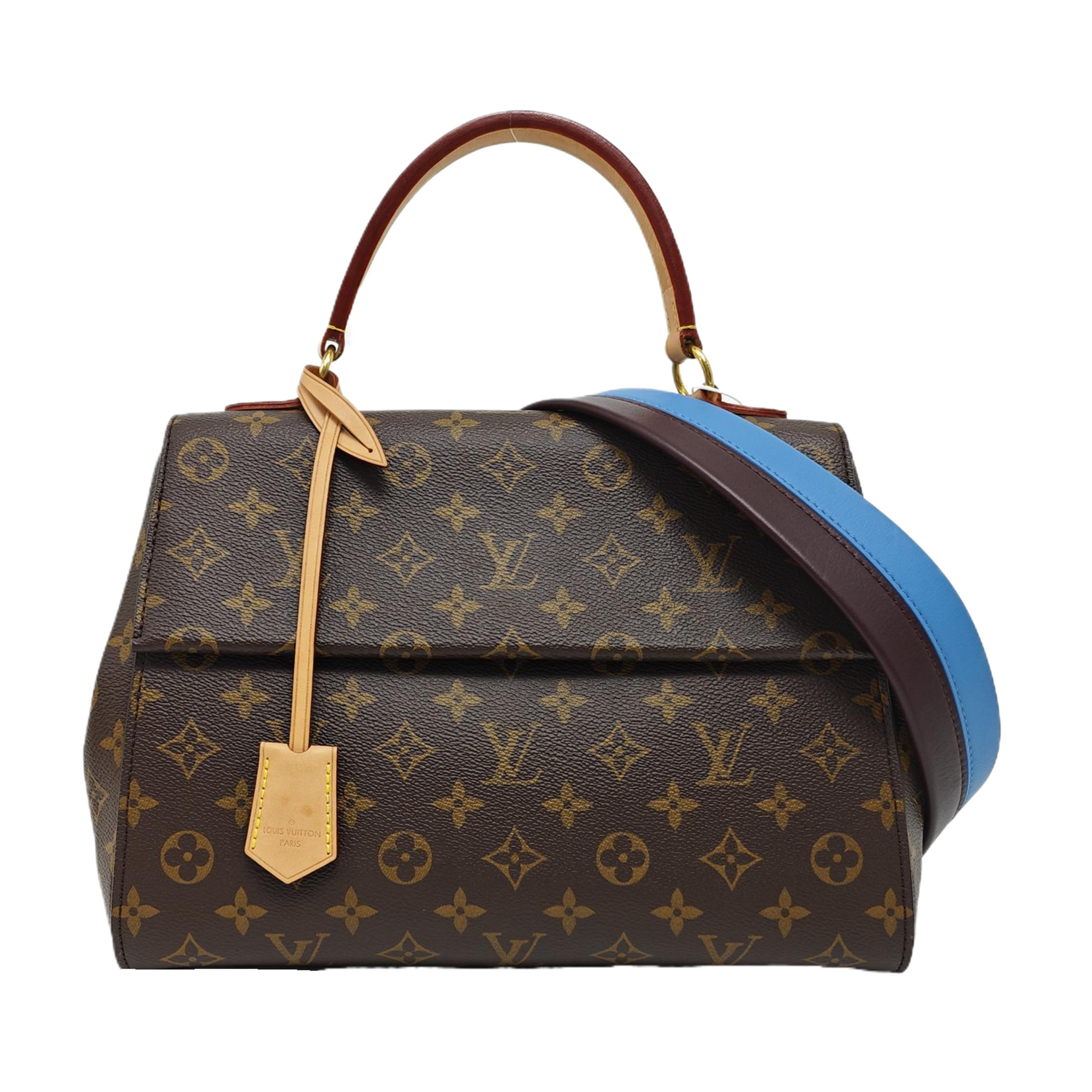 CLUNY MM Monogram Coated Canvas Brown