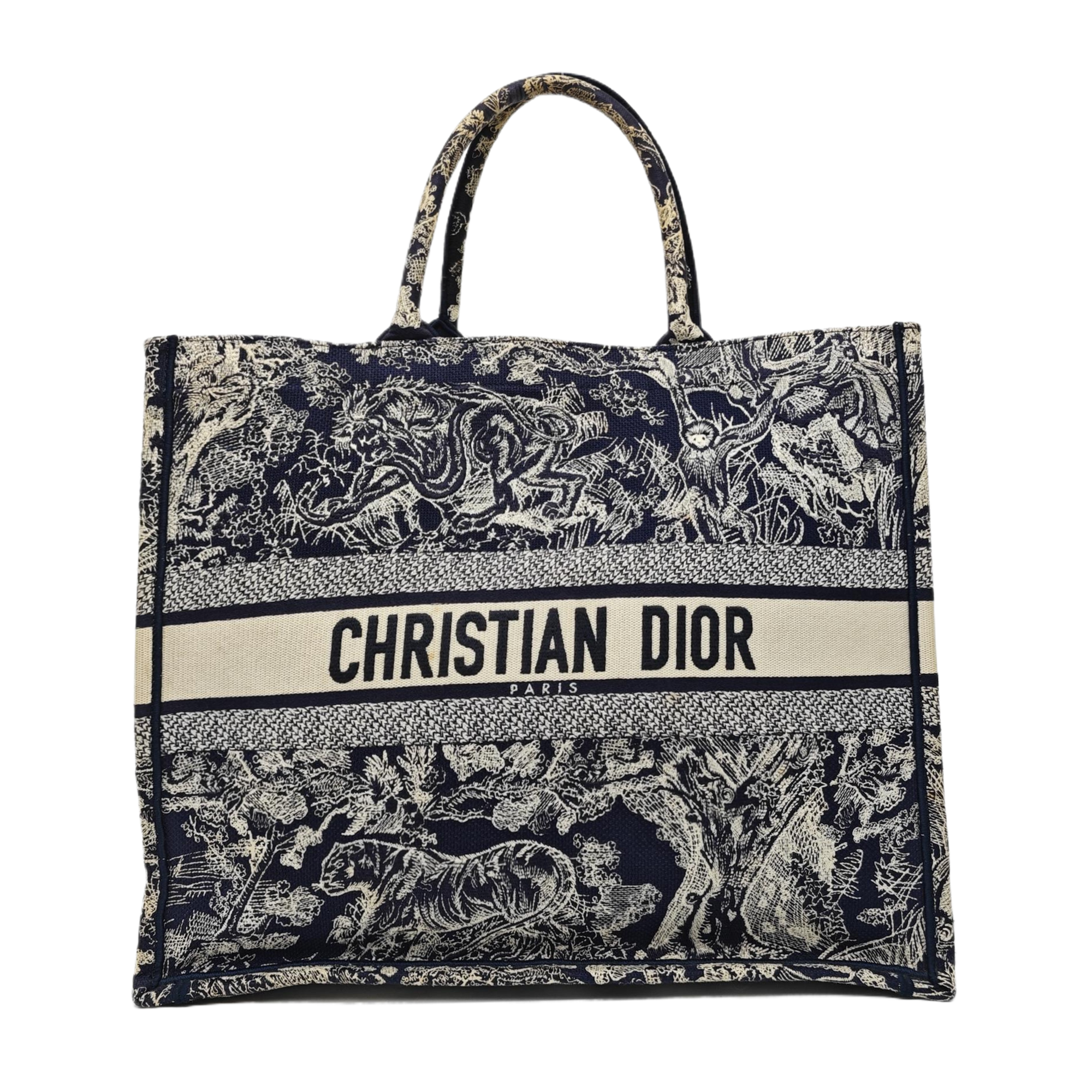 Book Tote Large Fabric Blue