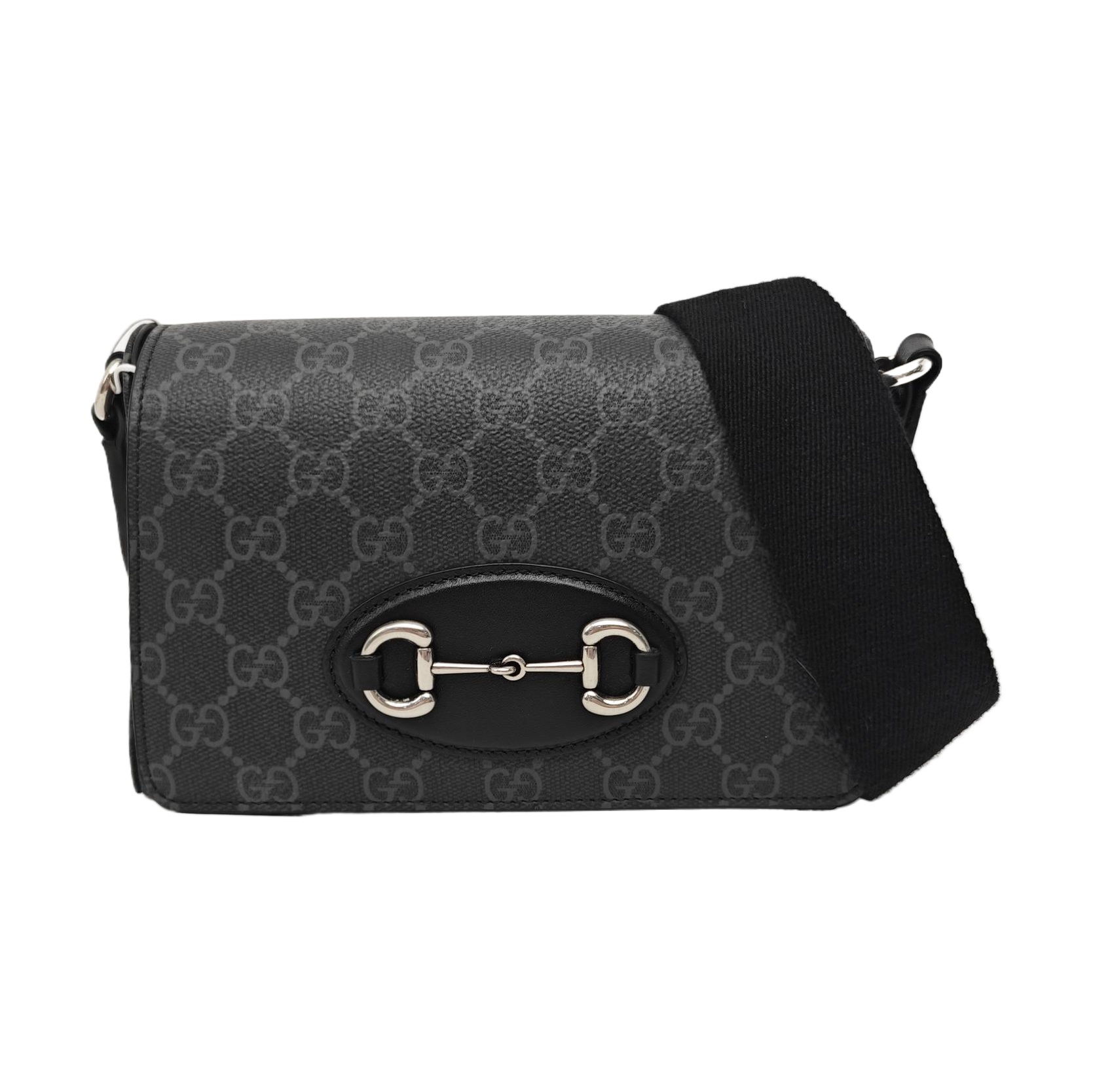 Horsebit 1955 Mini Monogram Coated Canvas Black