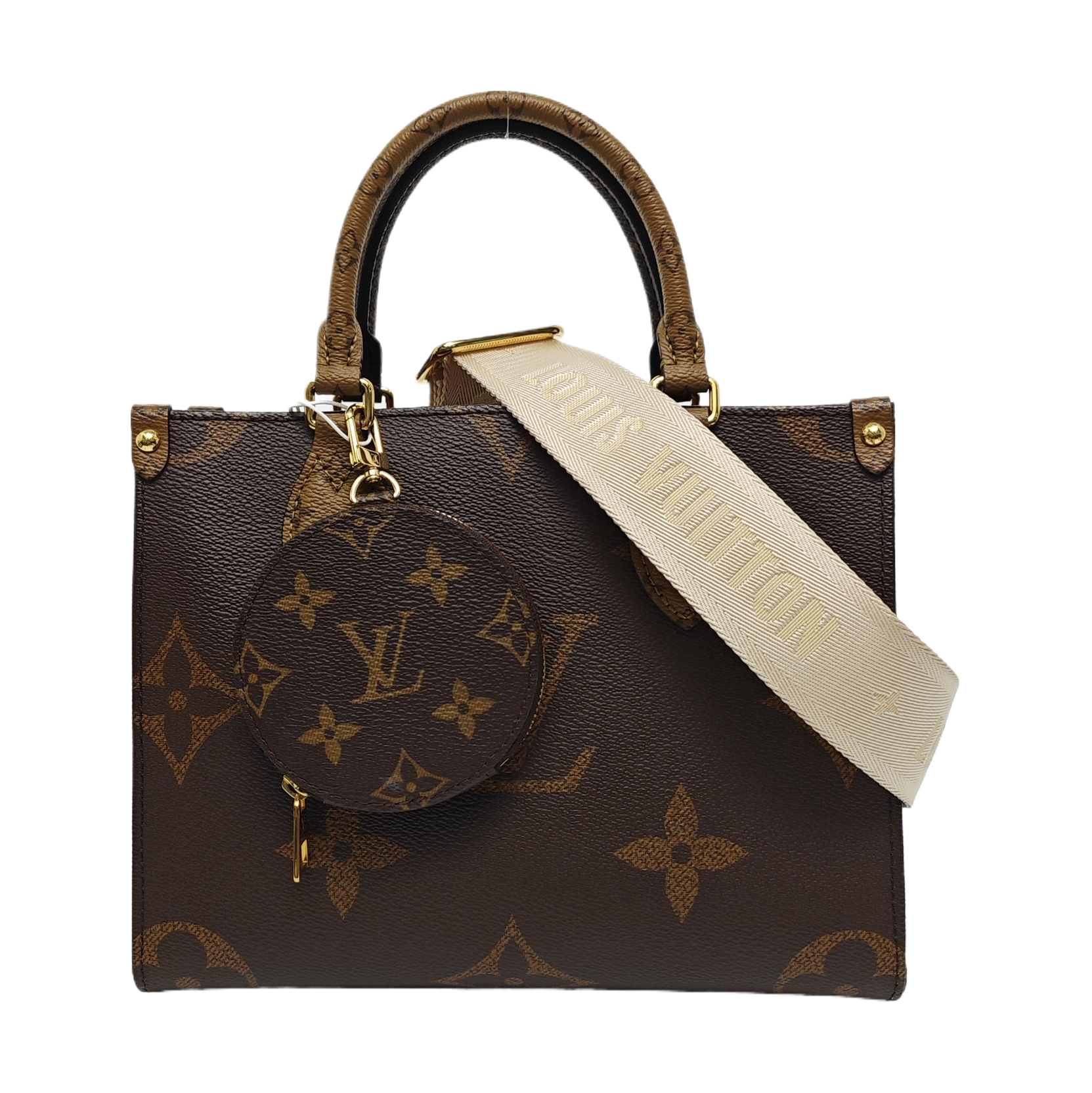 ONTHEGO PM Monogram Coated Canvas Brown