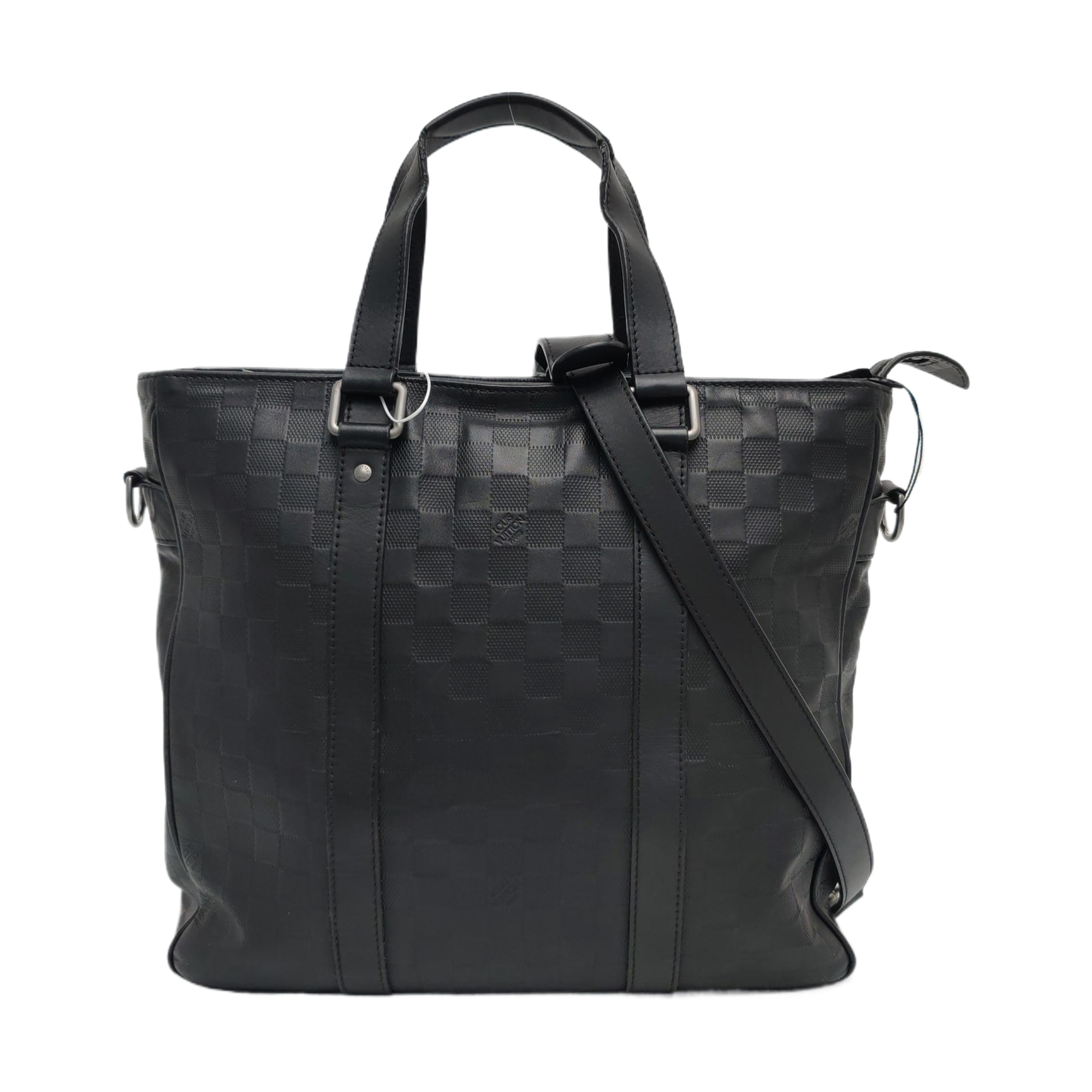 TADAO PM Damier Graphite Piel de Becerro Negra
