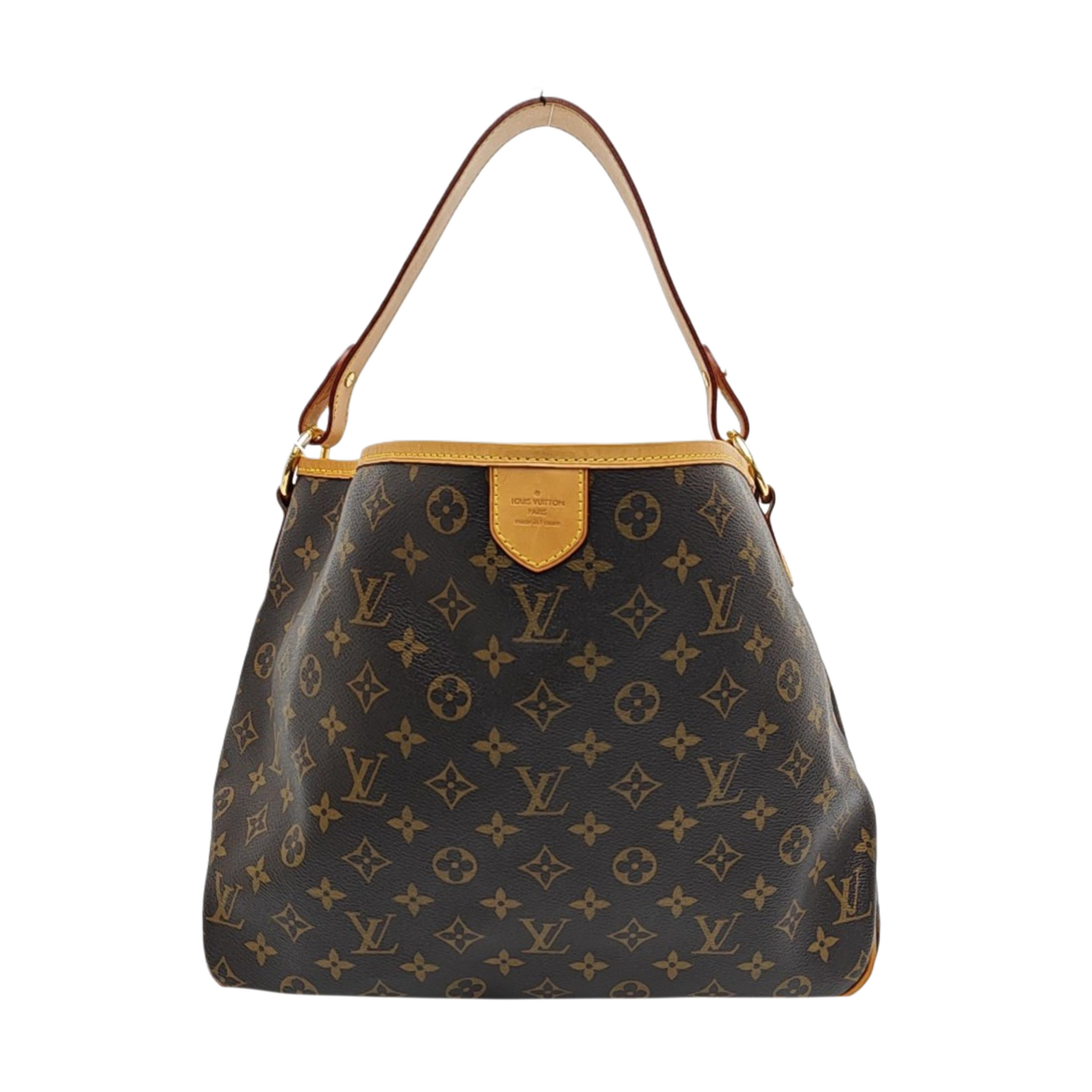Monogram Coated Canvas Top Handle Bag Brown