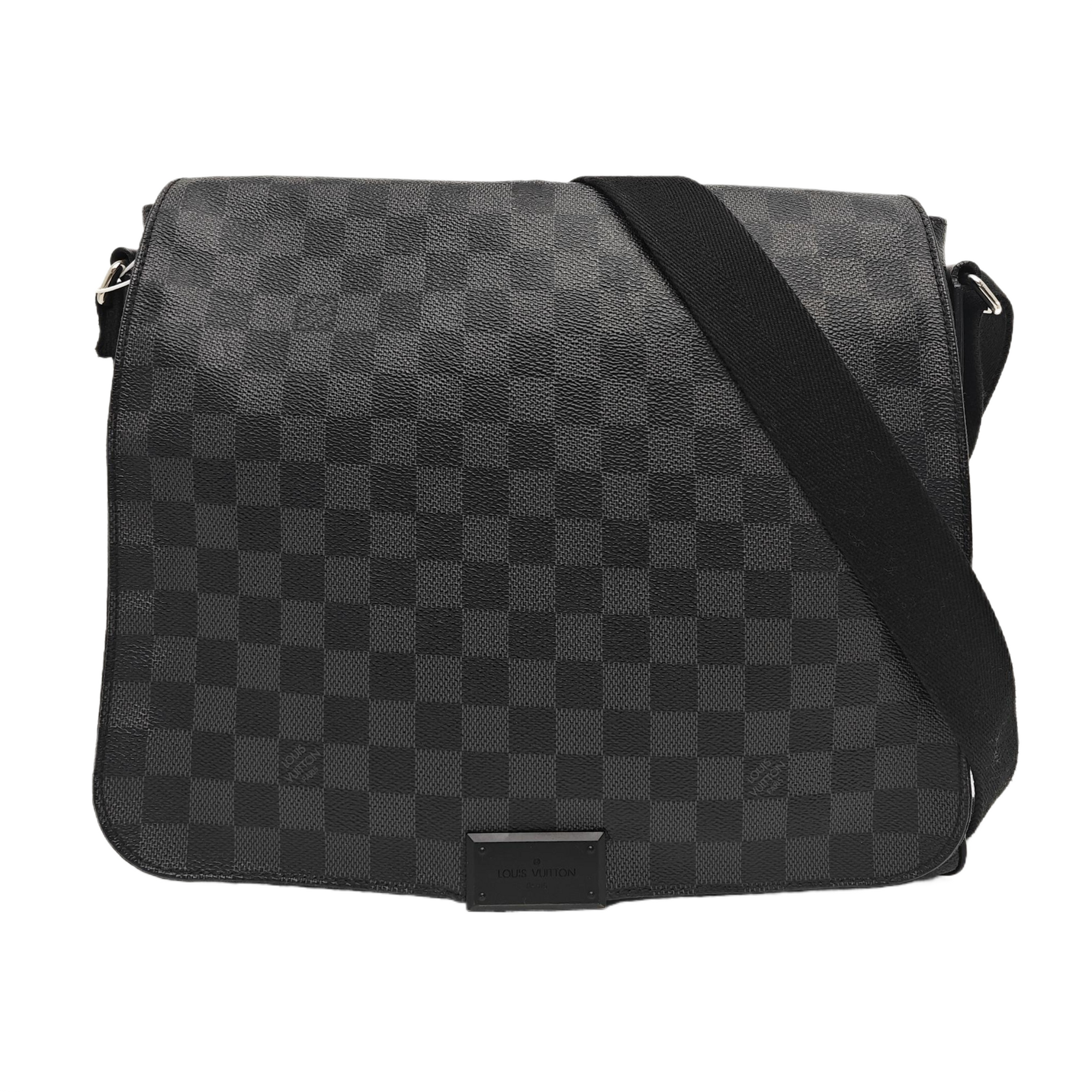 DISTRICT MM Damier Graphite Coated Canvas Gray