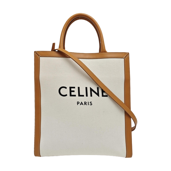 Authenticated pre-owned  CABAS CELINE Small Canvas White - Shoulder Bag at Looply