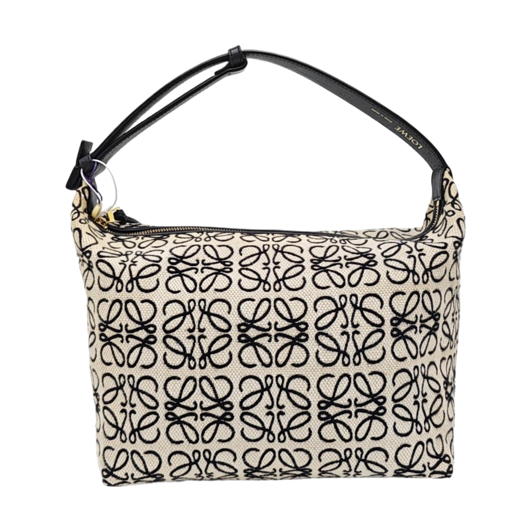 Monogram Fabric Top Handle Bag Beige