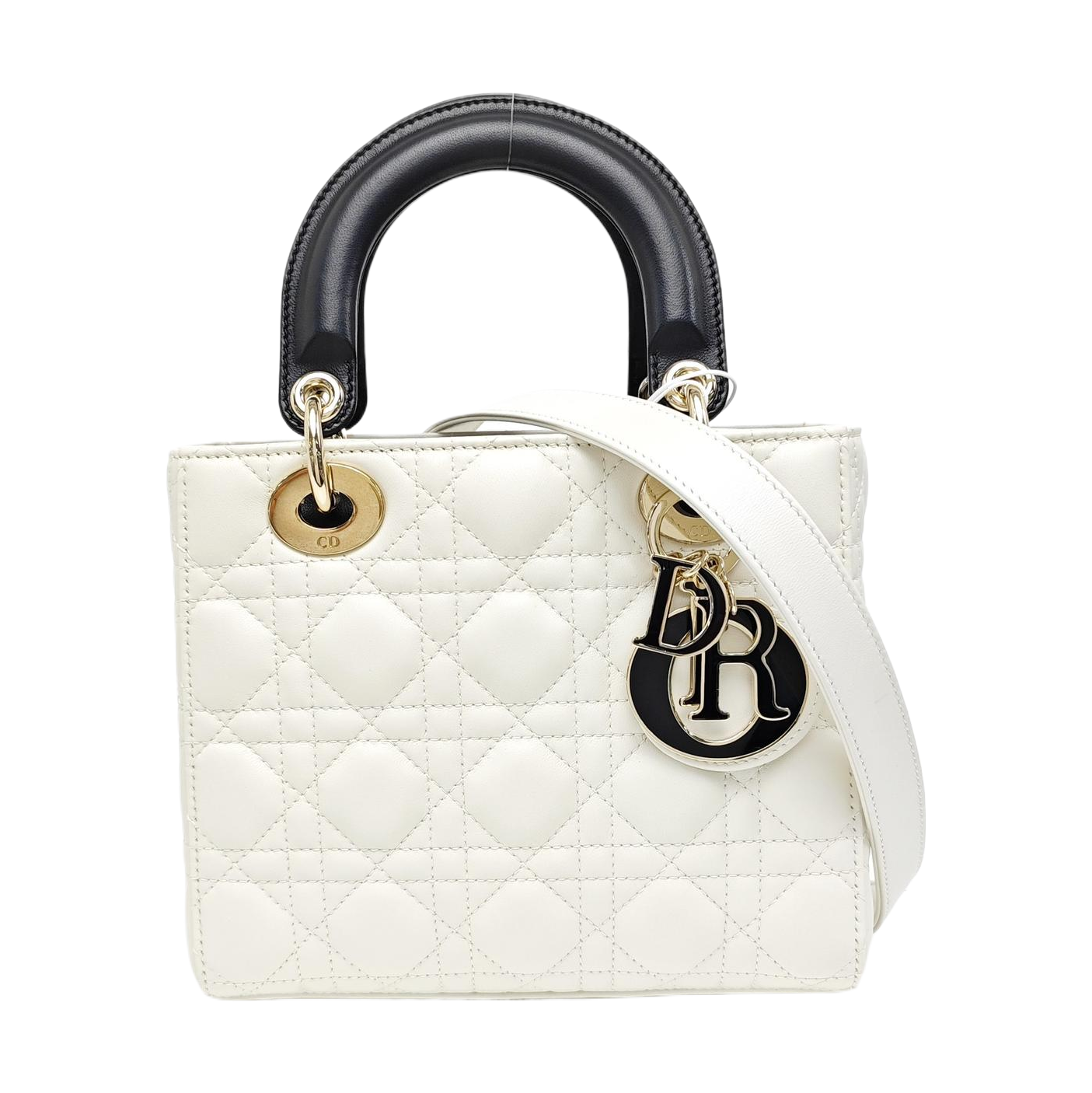Lady Dior Small Cannage Lambskin White