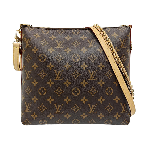Monogram Coated Canvas Shoulder Bag Brown