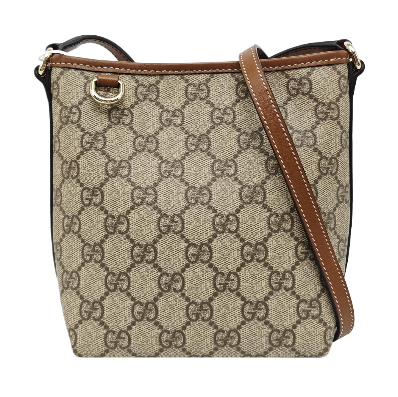 GG Emblem Monogram Coated Canvas Brown