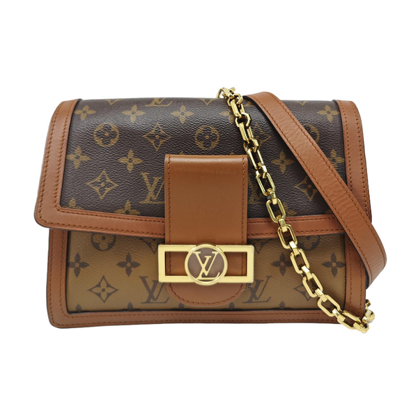 DAUPHINE MM Monogram Coated Canvas Brown