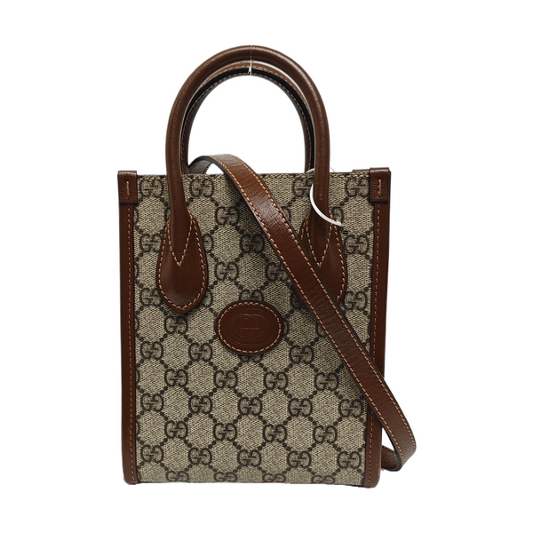 Retro Mini Monogram Coated Canvas Beige