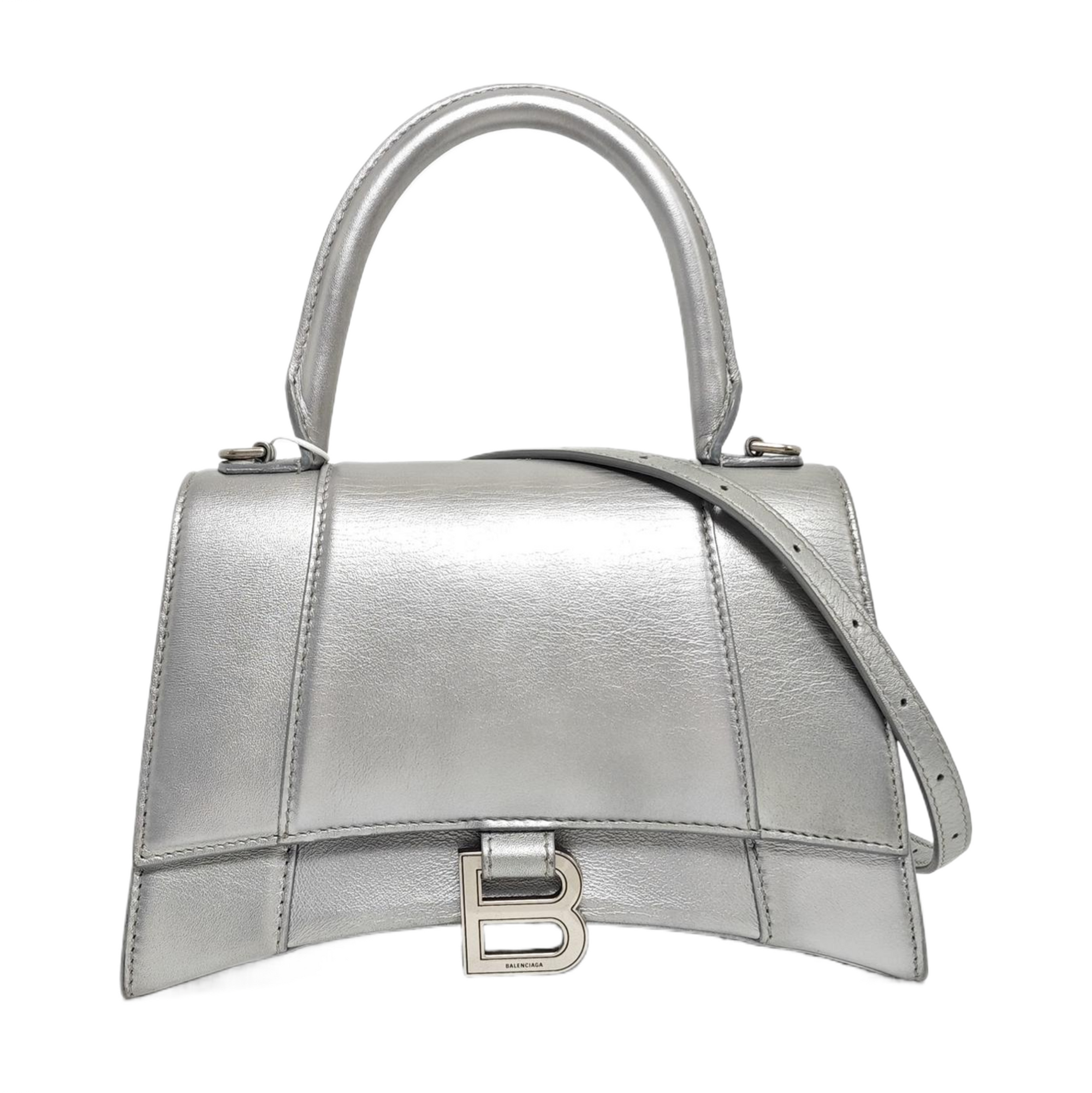Hourglass S Calfskin Silver
