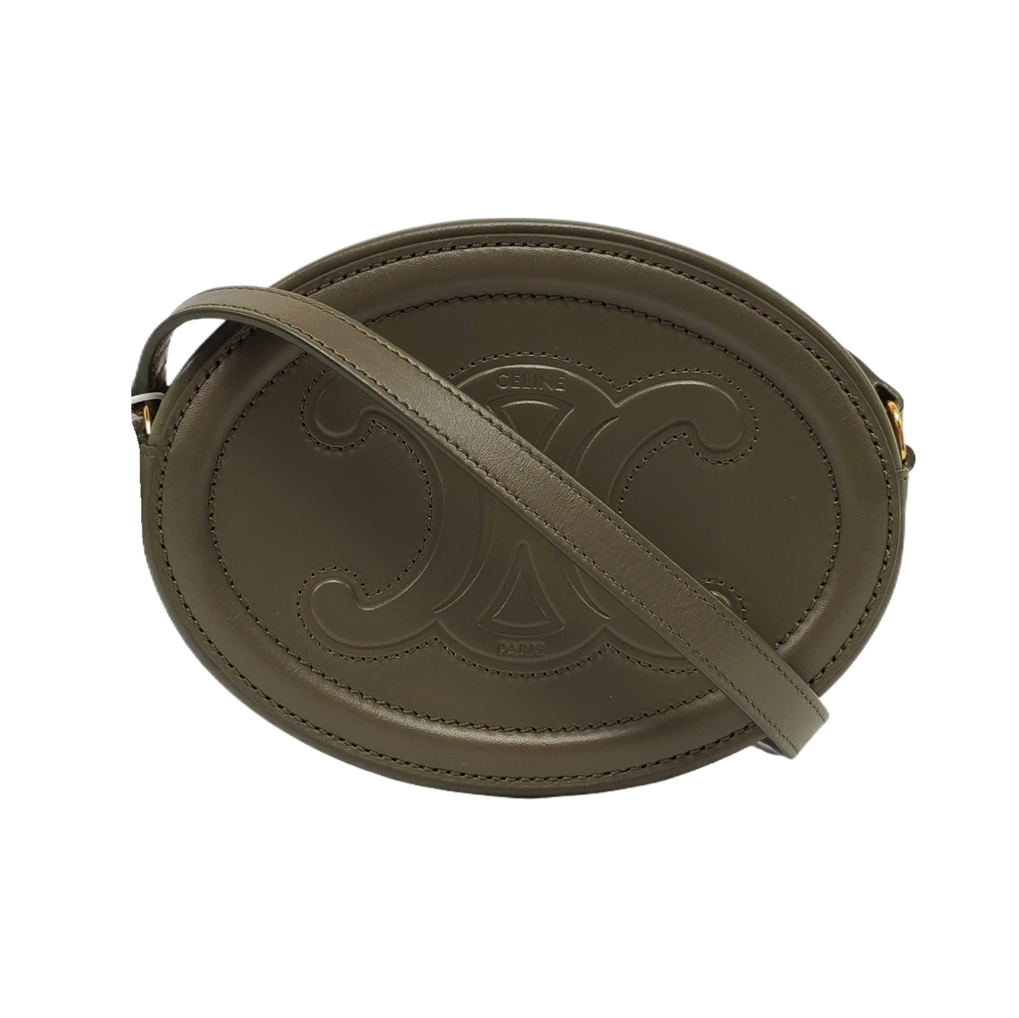 Authenticated pre-owned  TRIOMPHE Calfskin Green - Shoulder Bag at Looply