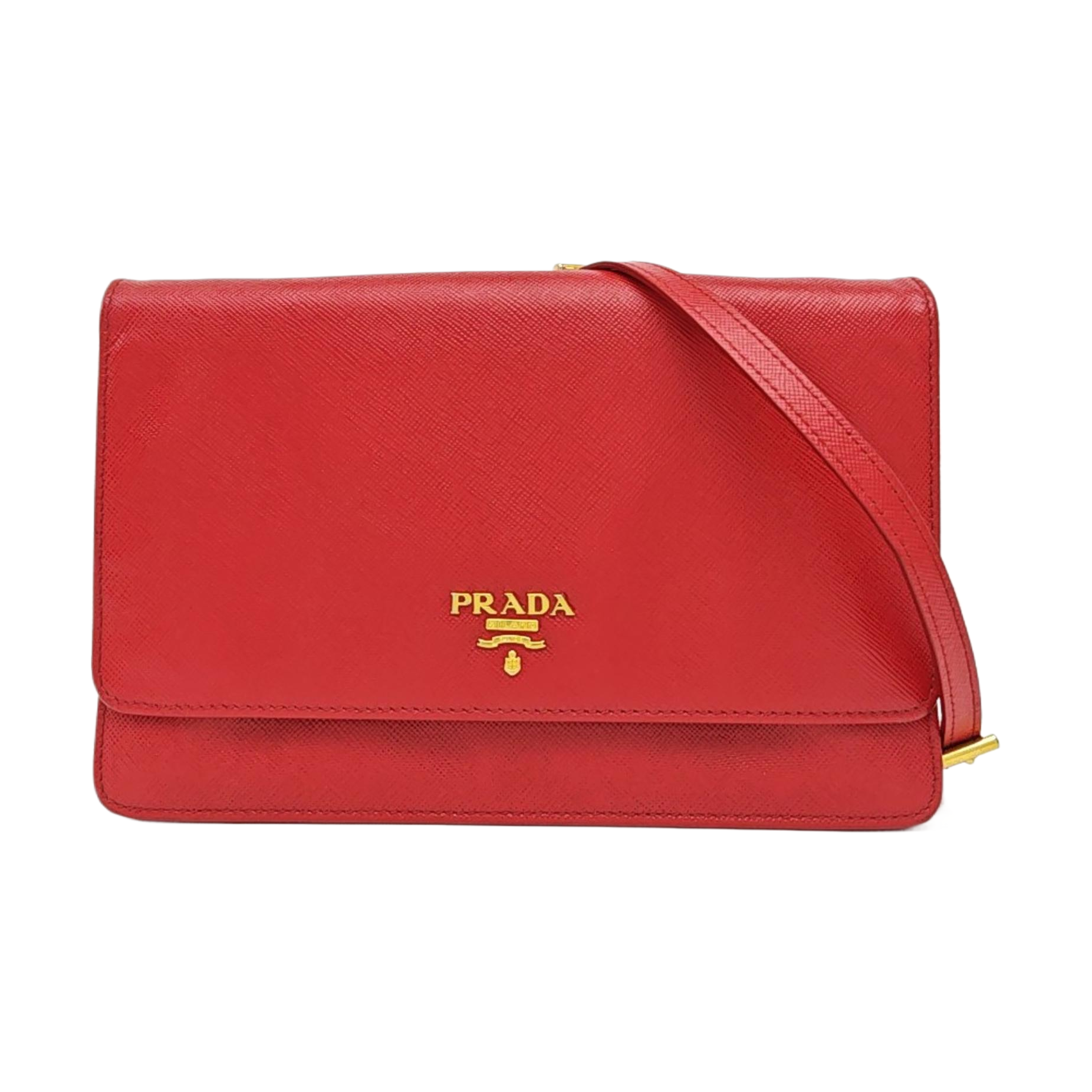 Saffiano Calfskin Crossbody Bag Red
