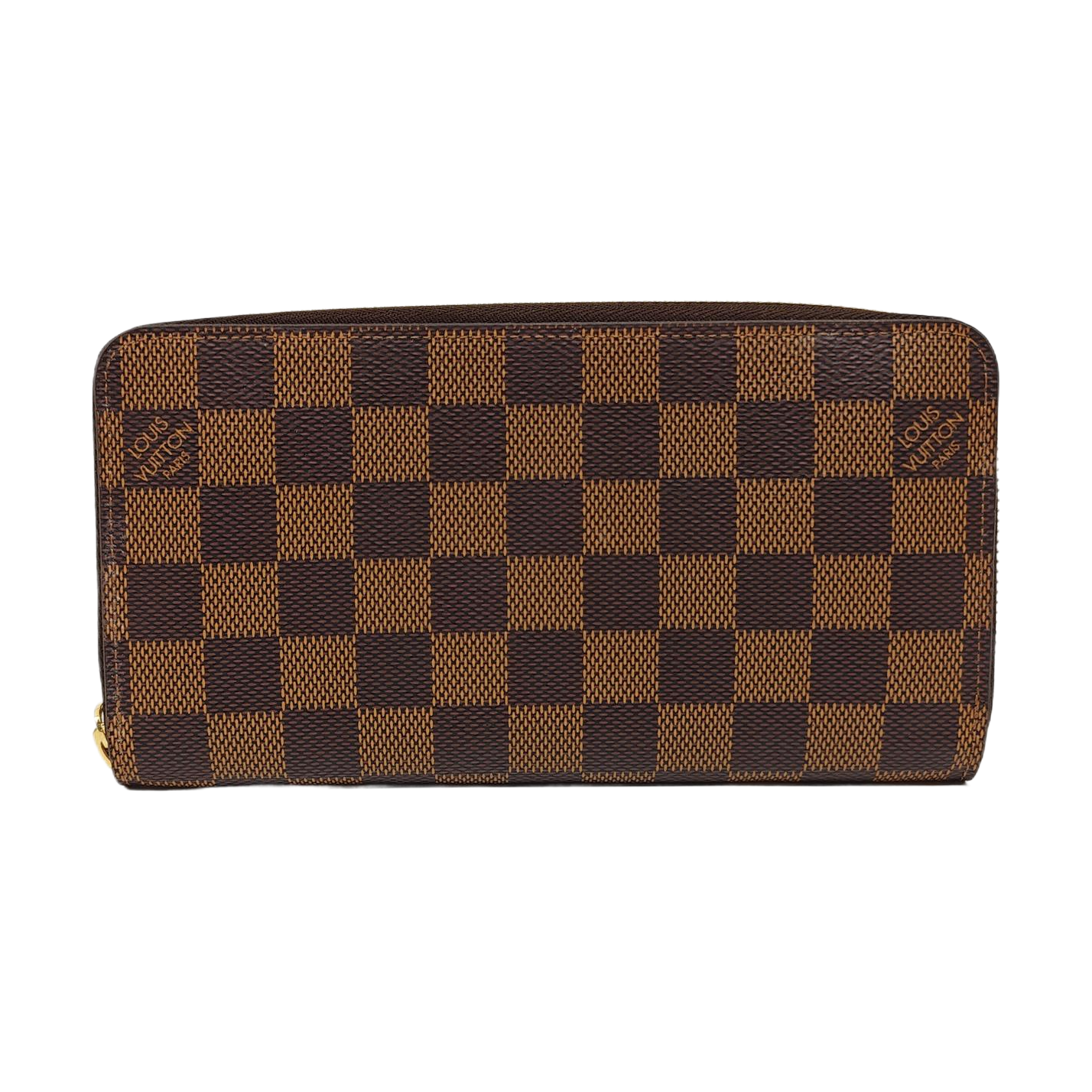 ZIPPY Damier Ebene Coated Canvas Brown Wallet
