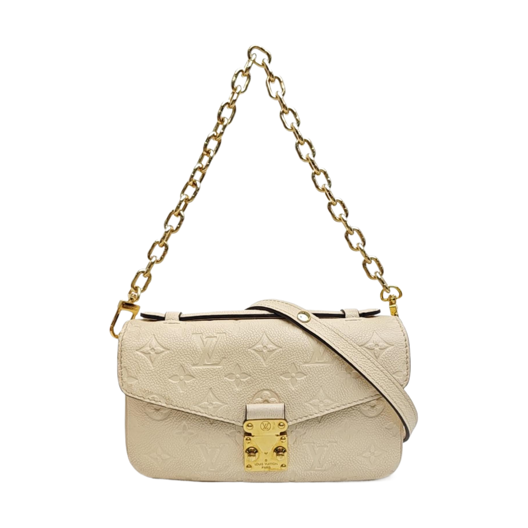 MÉTIS EAST WEST Monogram Calfskin Beige