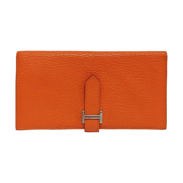 Bearn Medium Chèvre Mysore Orange Wallet