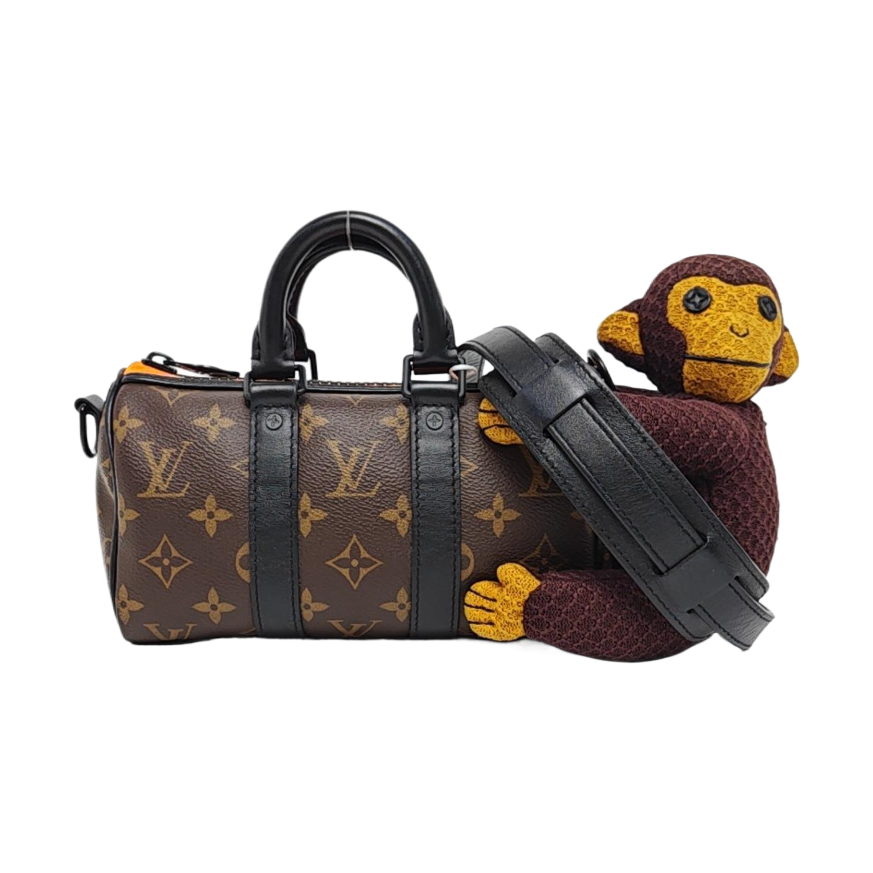 KEEPALL Nano Monogram Coated Canvas Brown