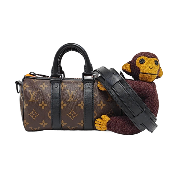 KEEPALL Nano Monogram Coated Canvas Brown