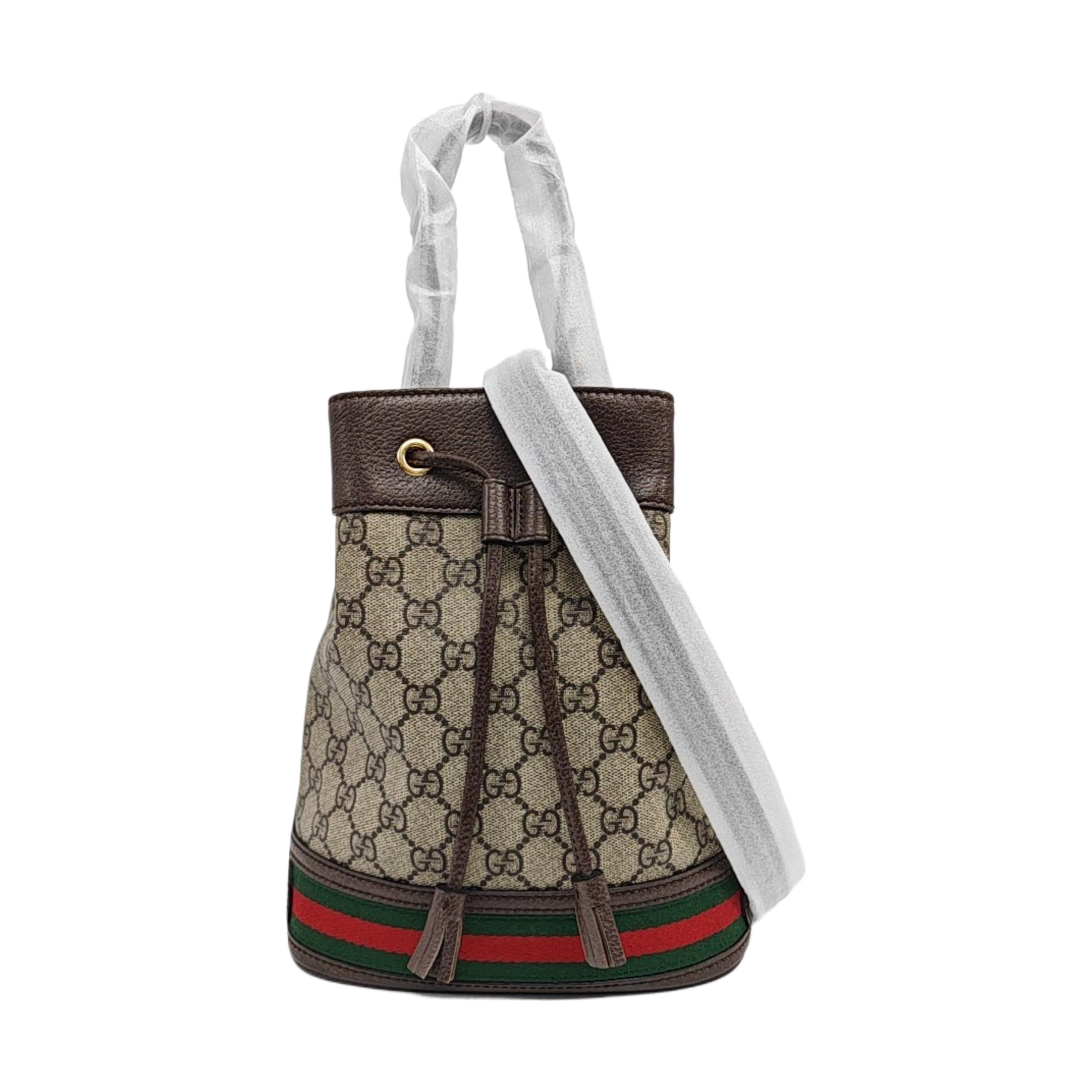 Ophidia Small Monogram Coated Canvas Beige