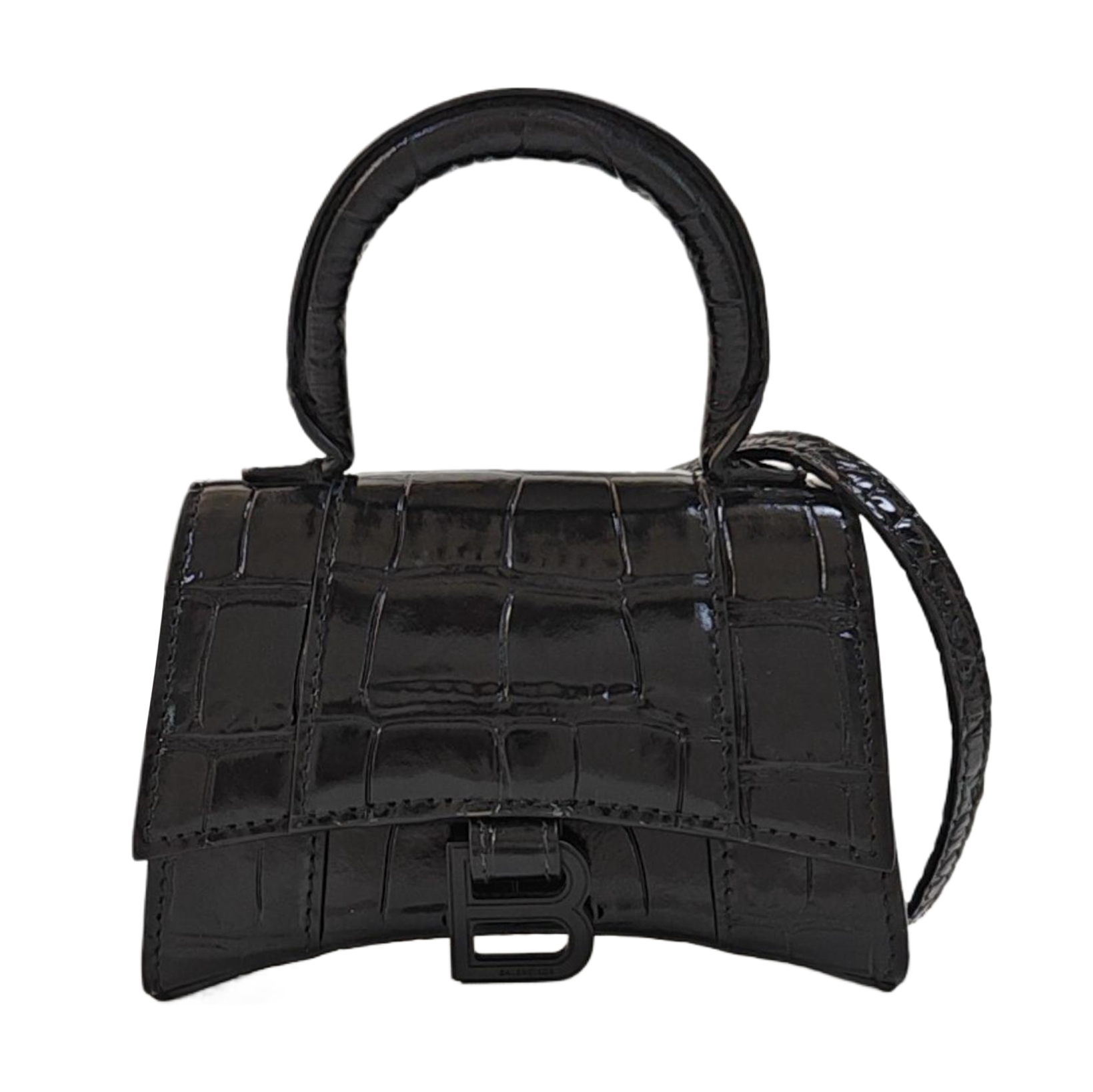 Hourglass Mini Calfskin Black