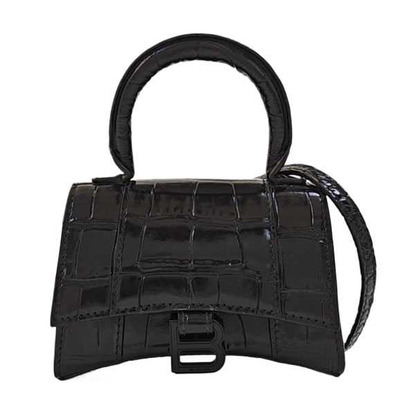 Hourglass Mini Calfskin Black
