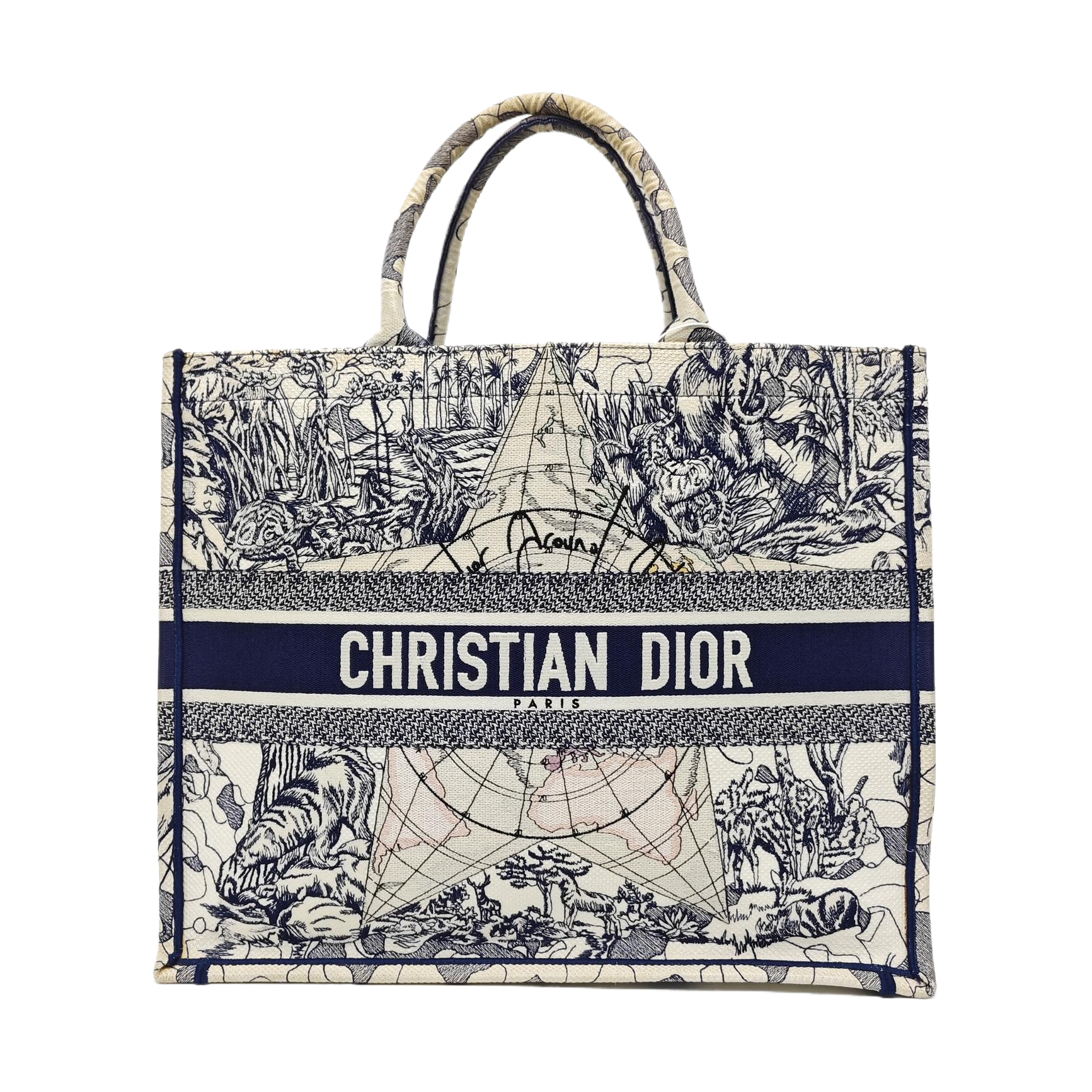 Book Tote Large Canvas Blue