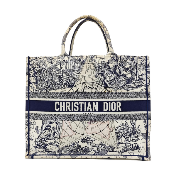 Book Tote Large Canvas Blue