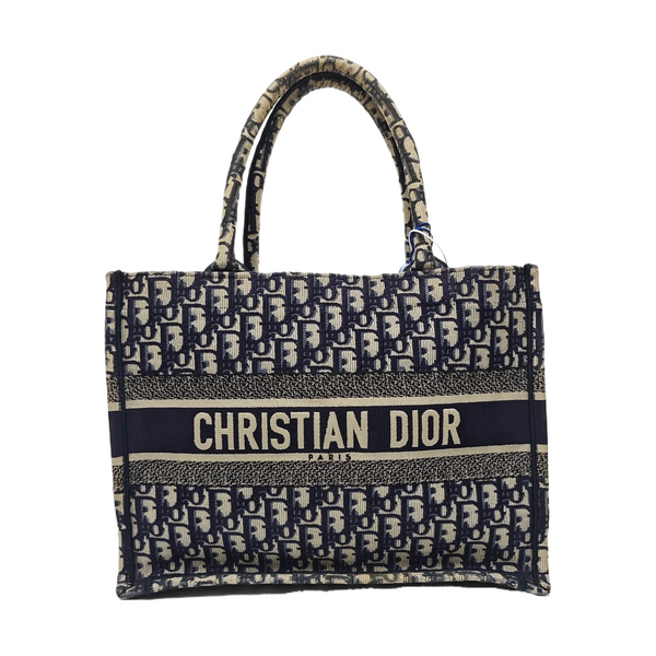 Book Tote Medium Oblique Canvas Blue