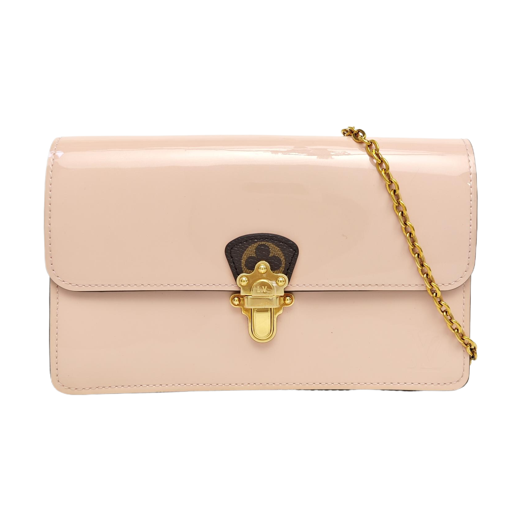 CHERRYWOOD Monogram Patent Leather Pink