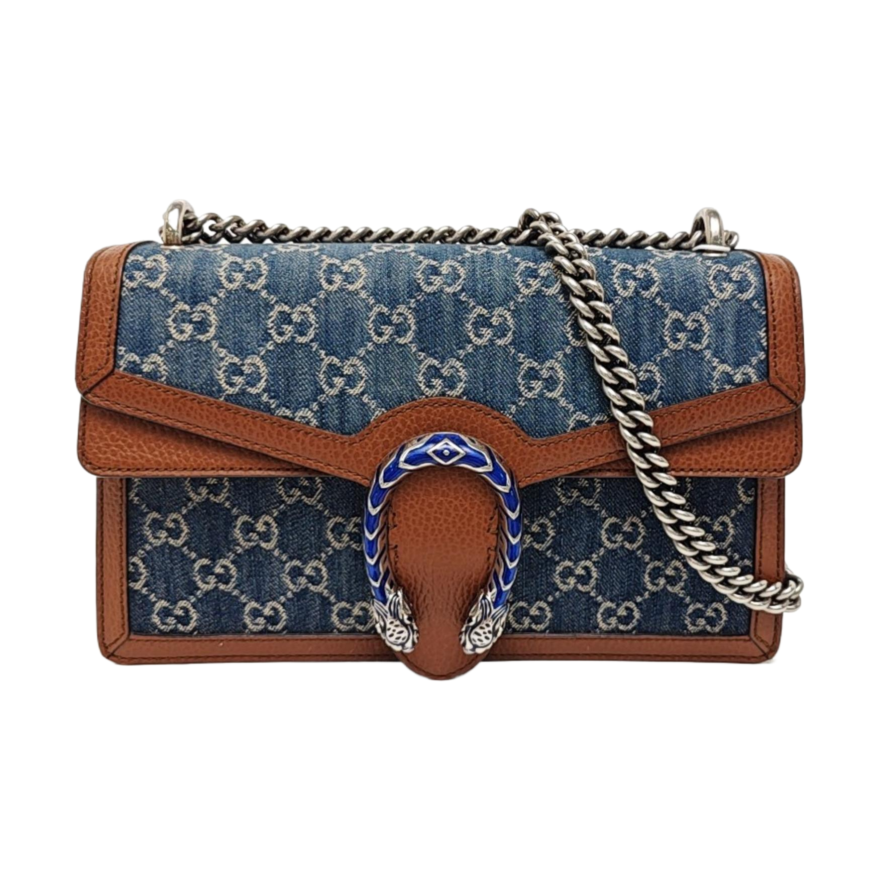Dionysus Small Monogram Denim Blue