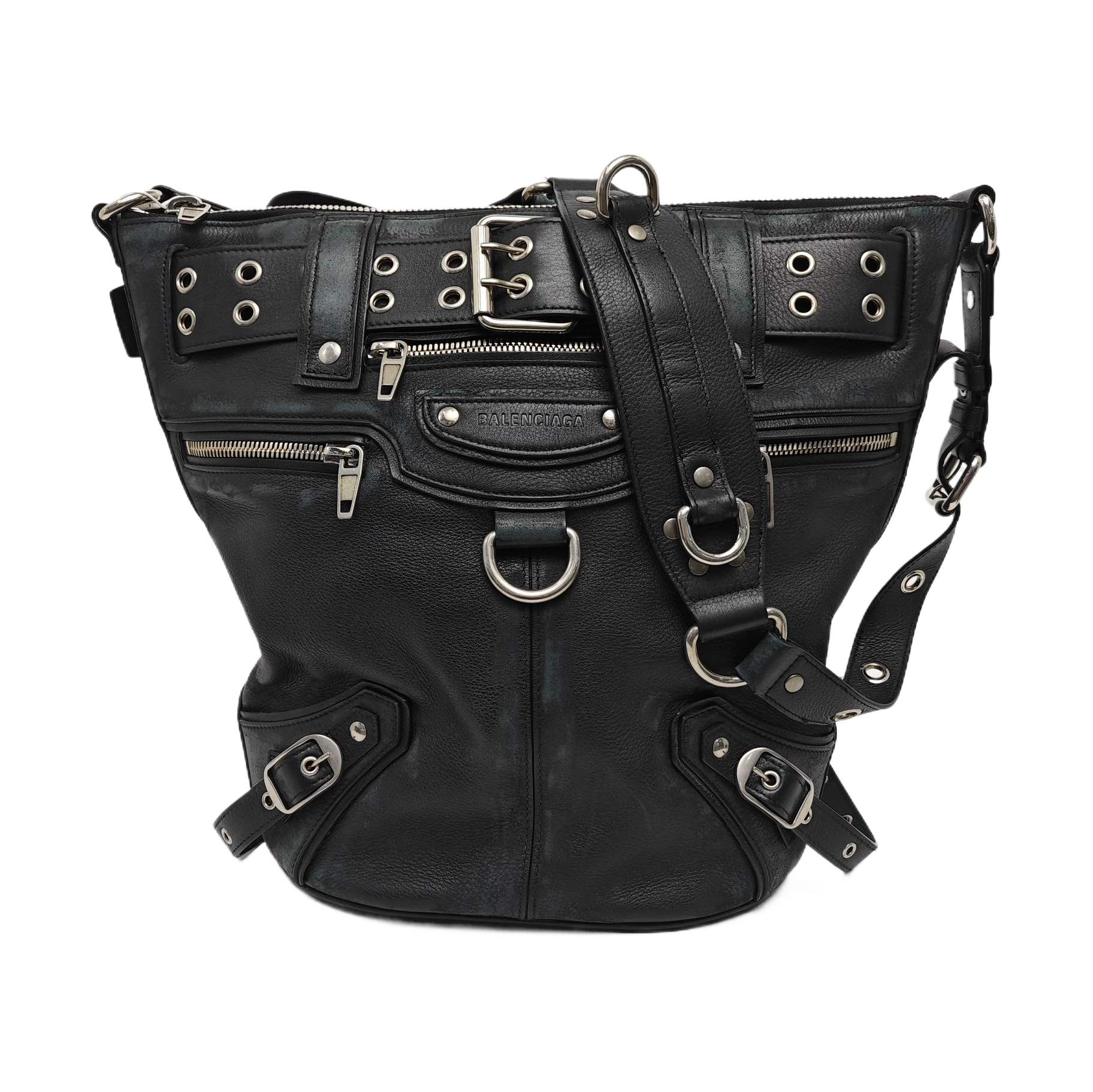 Calfskin Shoulder Bag Black