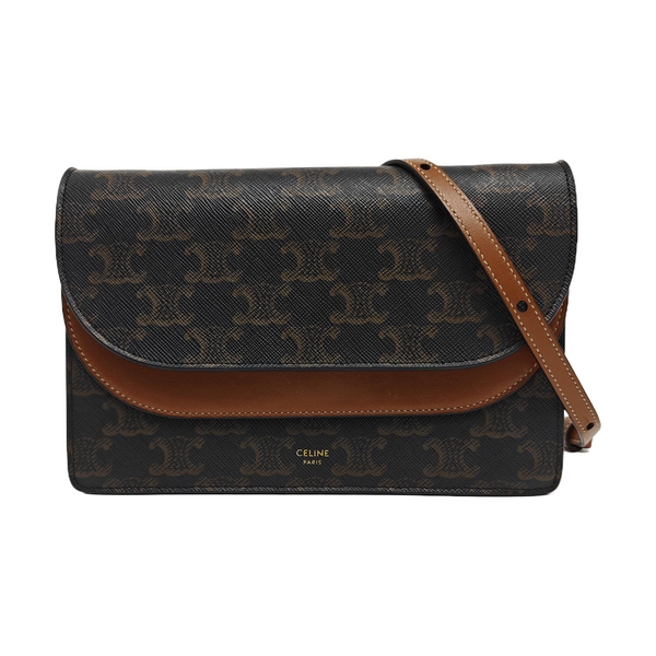 TRIOMPHE CANVAS Small Coated Canvas Brown