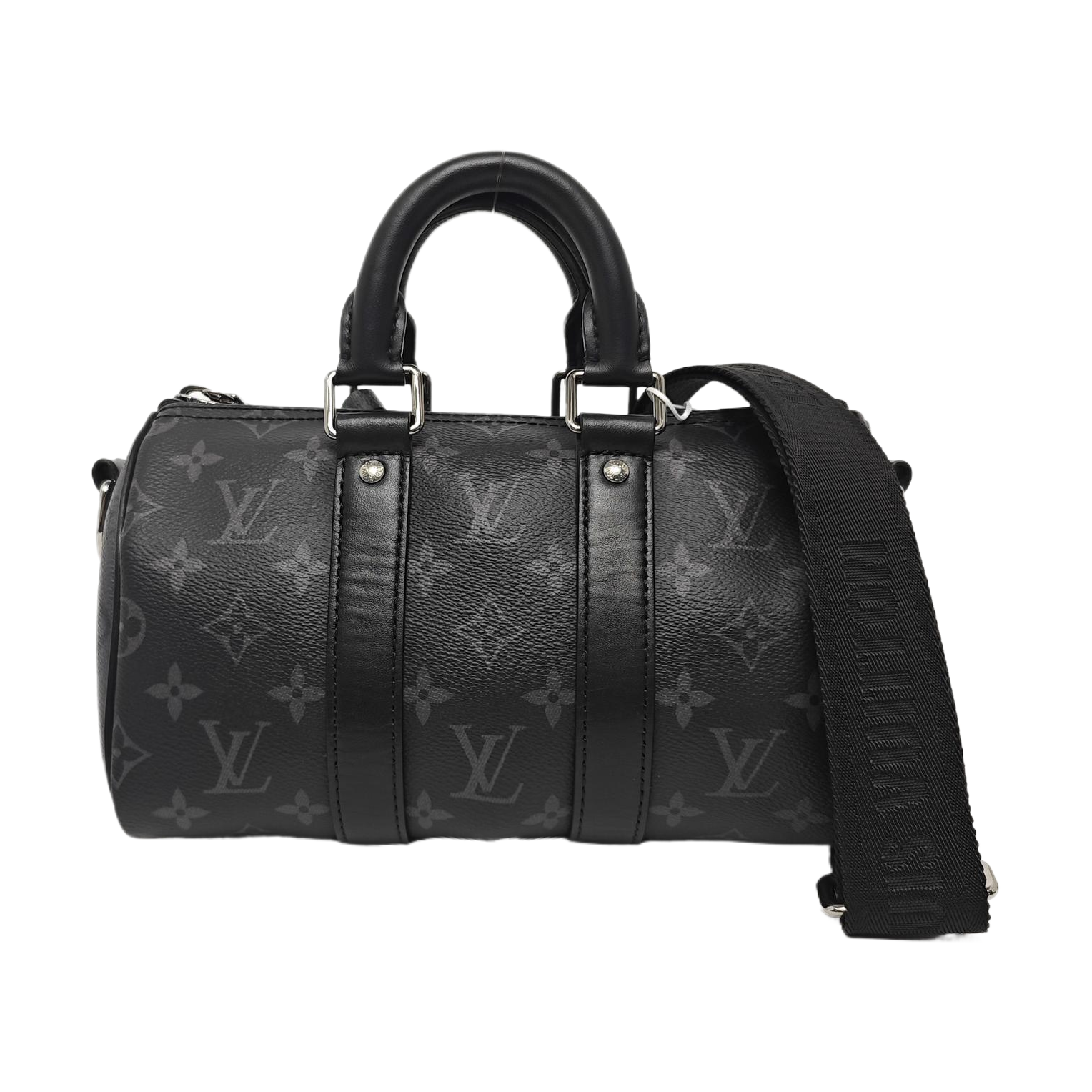 KEEPALL 25 Monogram Coated Canvas Black