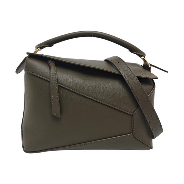 Puzzle Small Calfskin Green