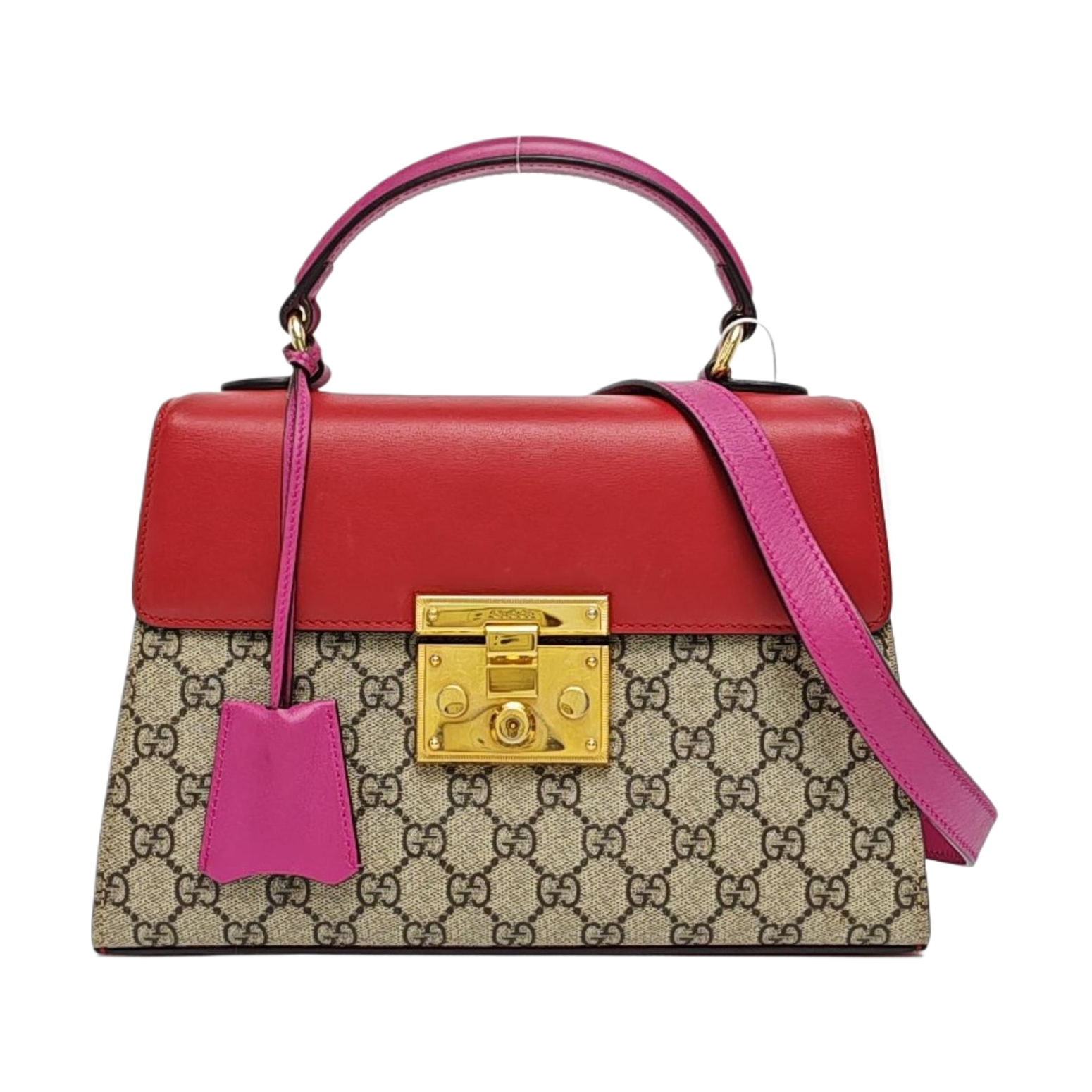 Padlock Small Monogram Coated Canvas Black