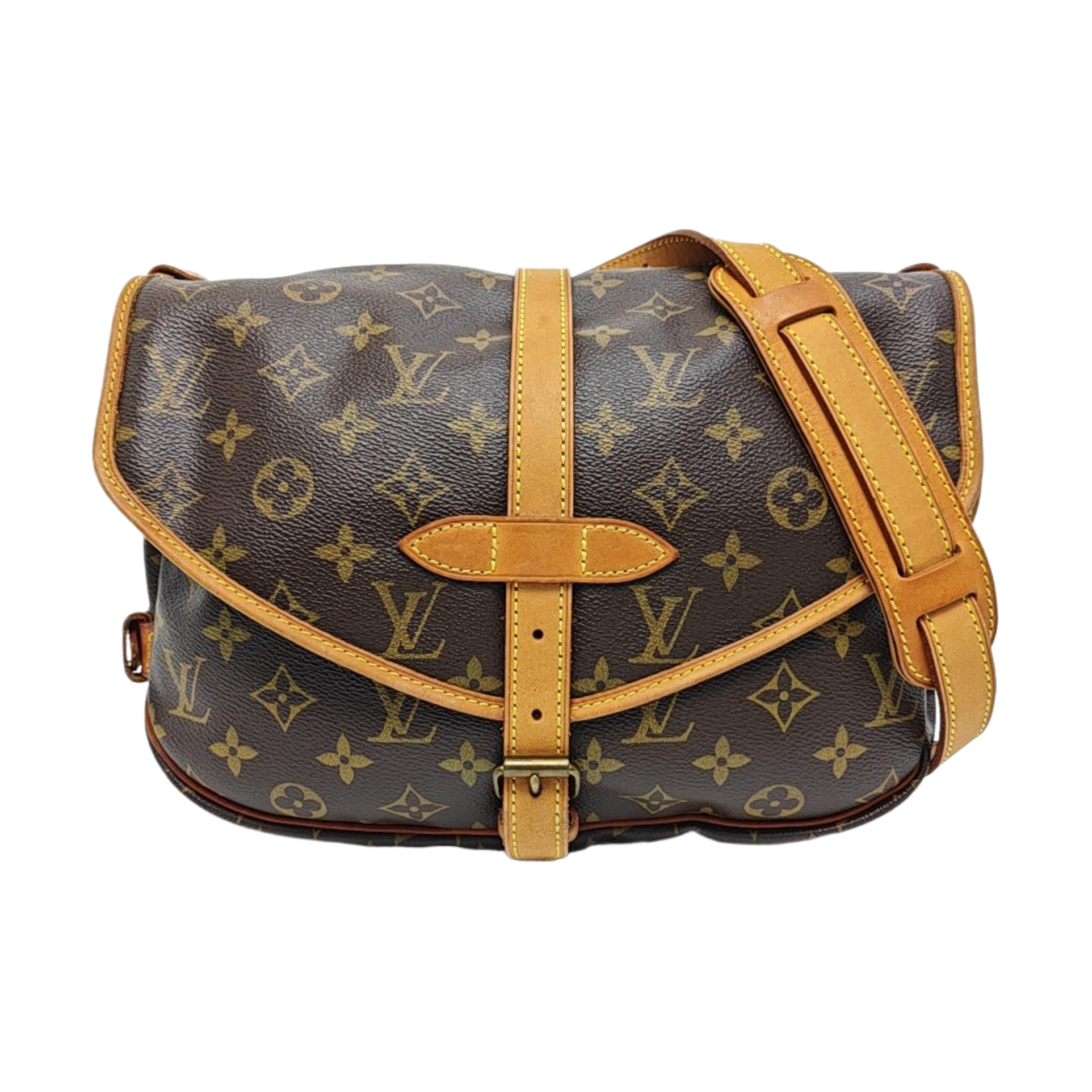 SAUMUR Monogram Coated Canvas Brown
