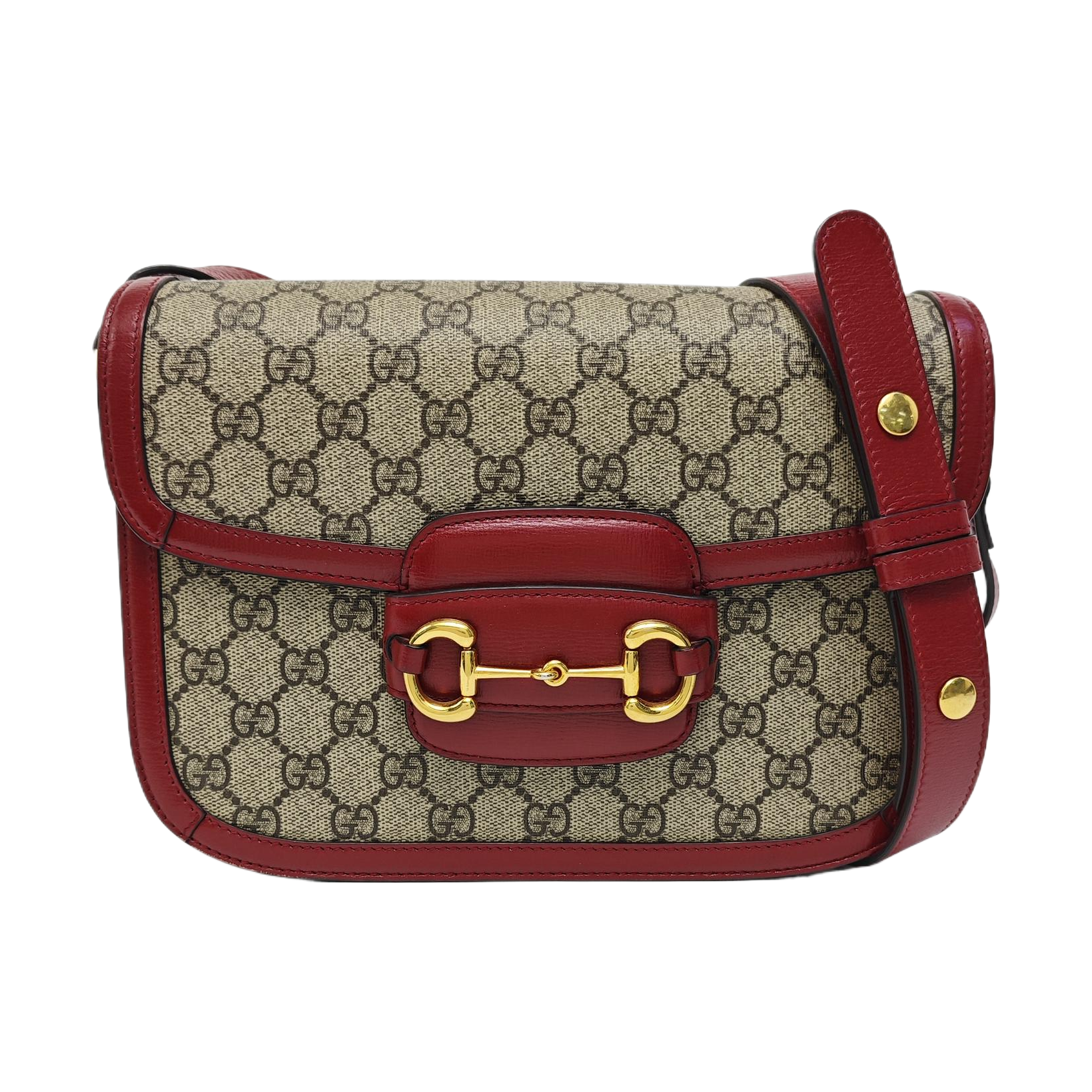 Horsebit 1955 Small Monogram Coated Canvas Beige