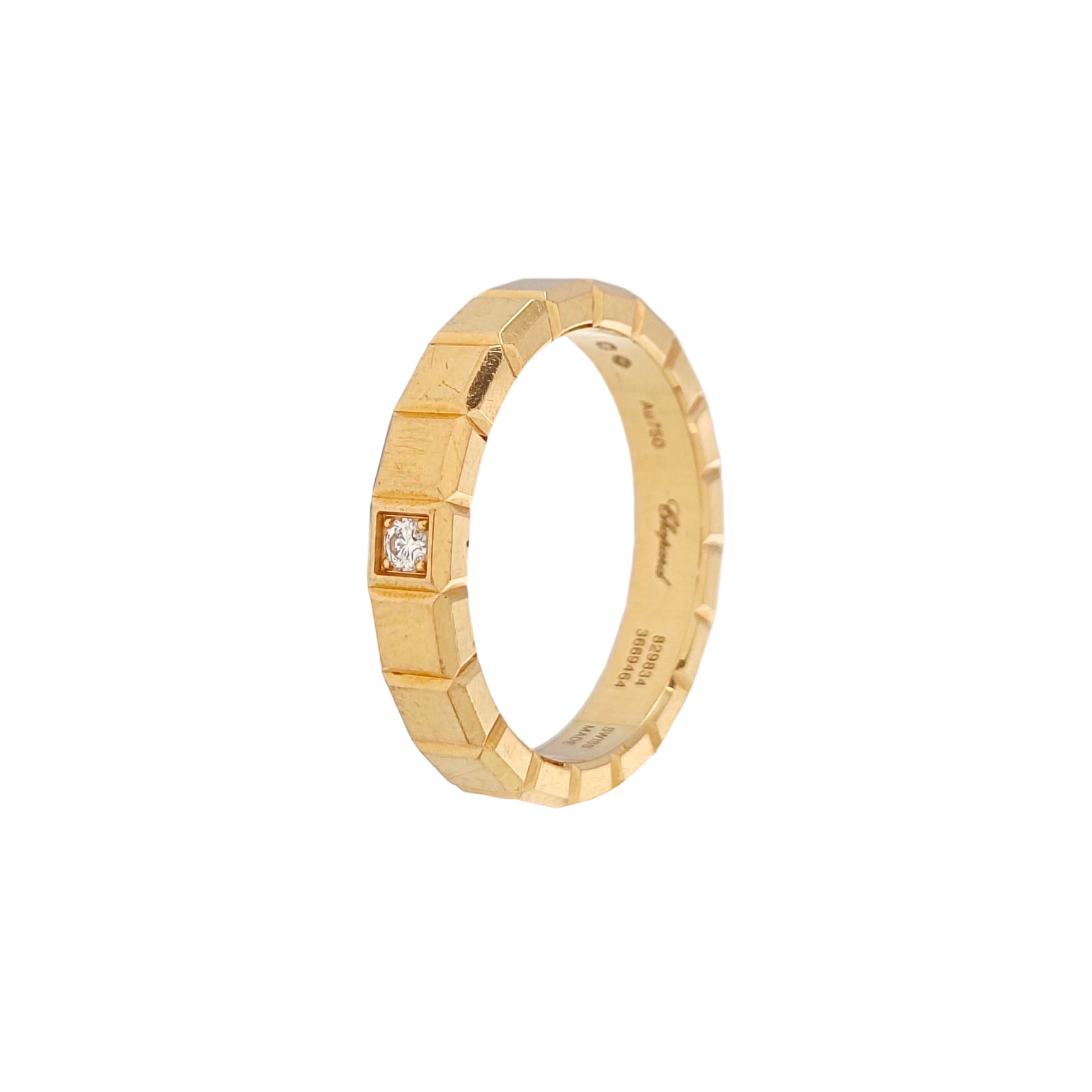 Ice Cube 18k Rose Gold Ring EU 56