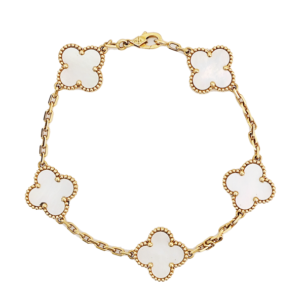 Vintage Alhambra 18k Gold Bracelet