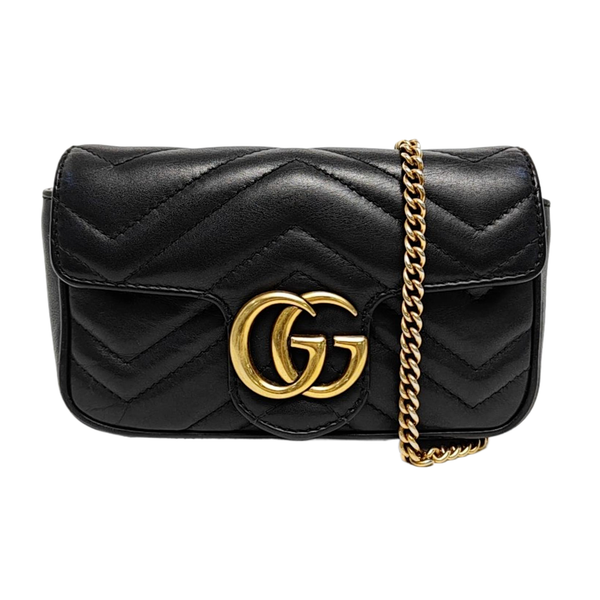 GG Marmont Mini Quilted Calfskin Black