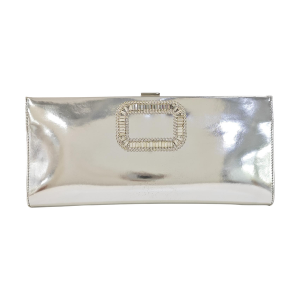 Calfskin Clutch Silver