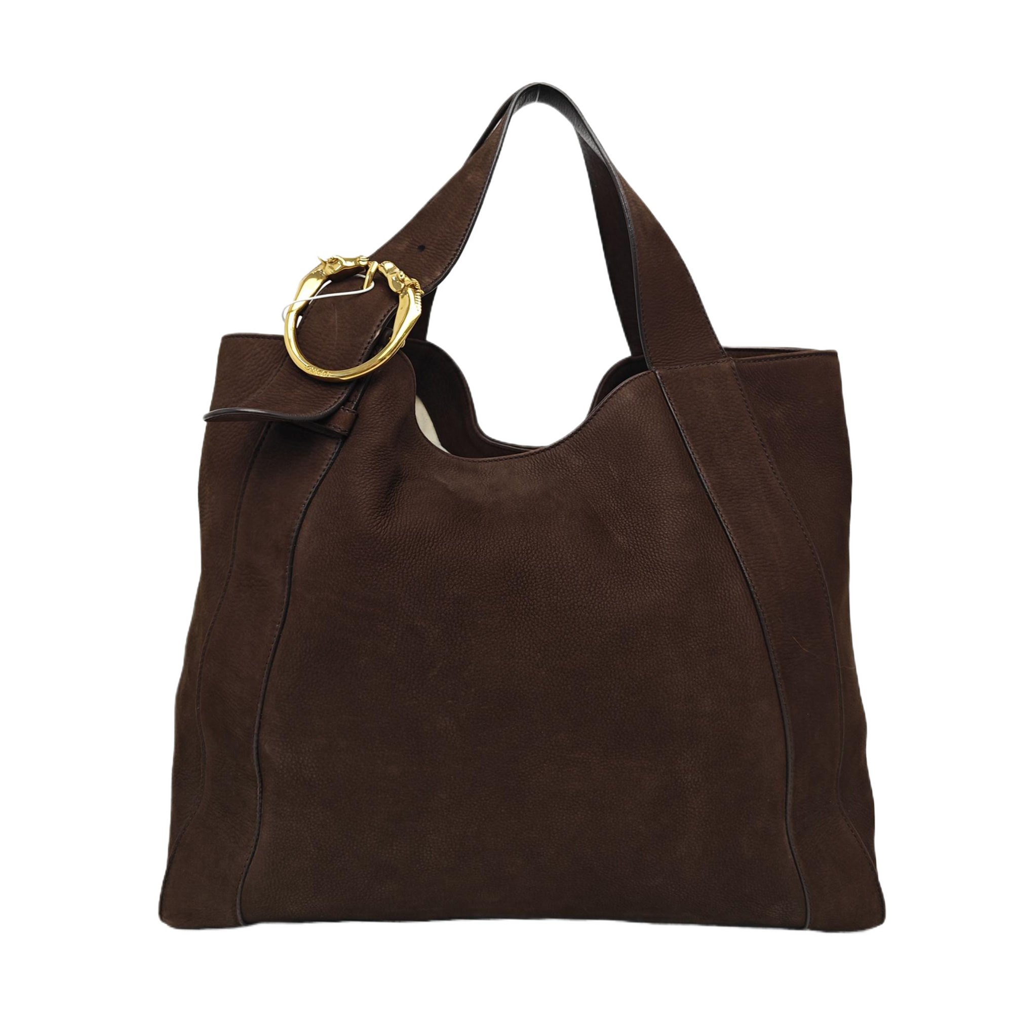 Suede Tote Bag Brown