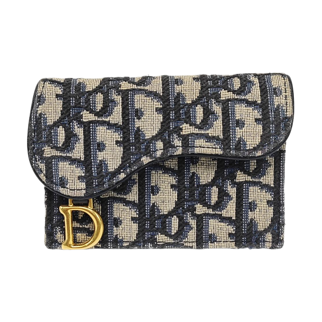 Saddle Mini Oblique Canvas Blue Coin Purse
