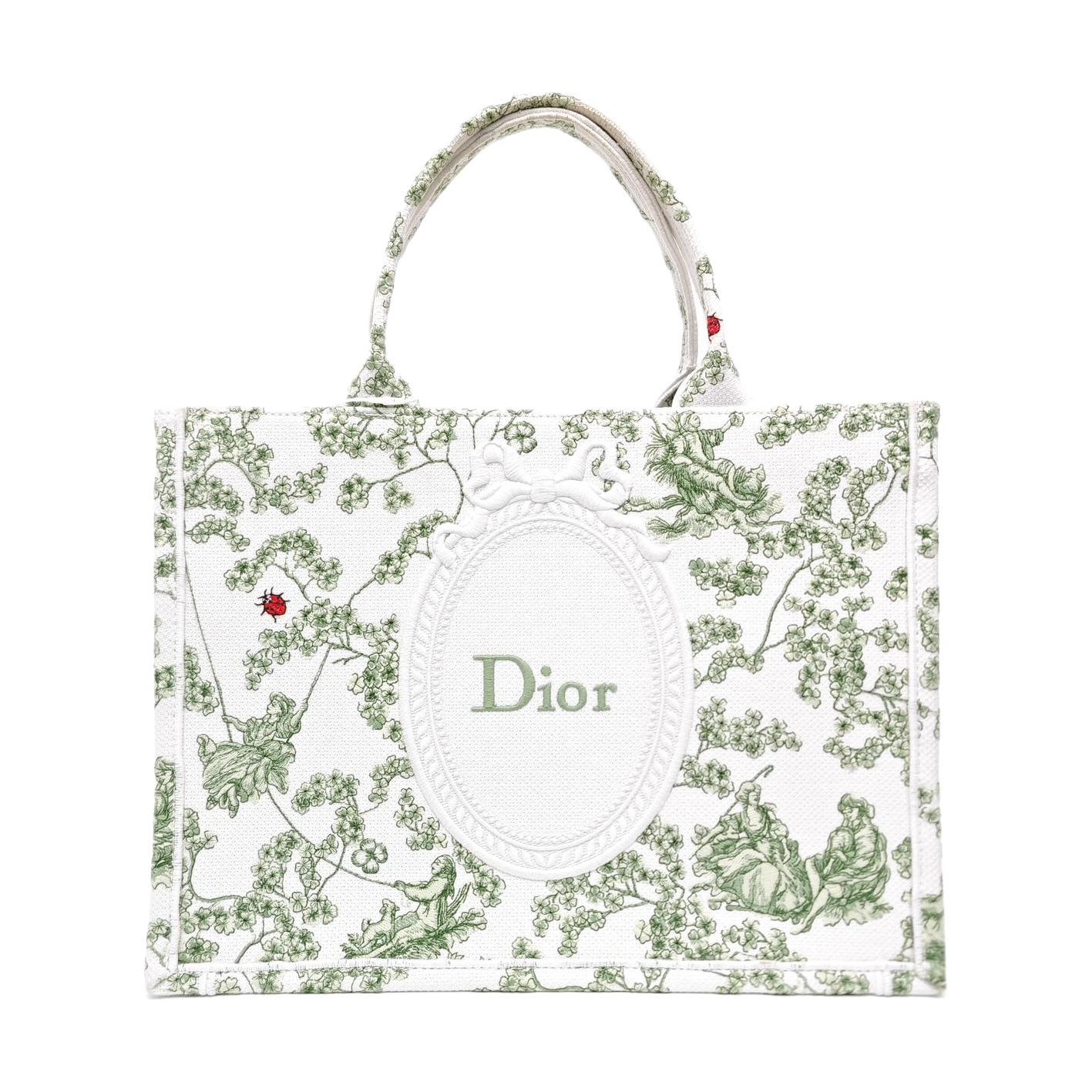 Book Tote Medium Fabric Green