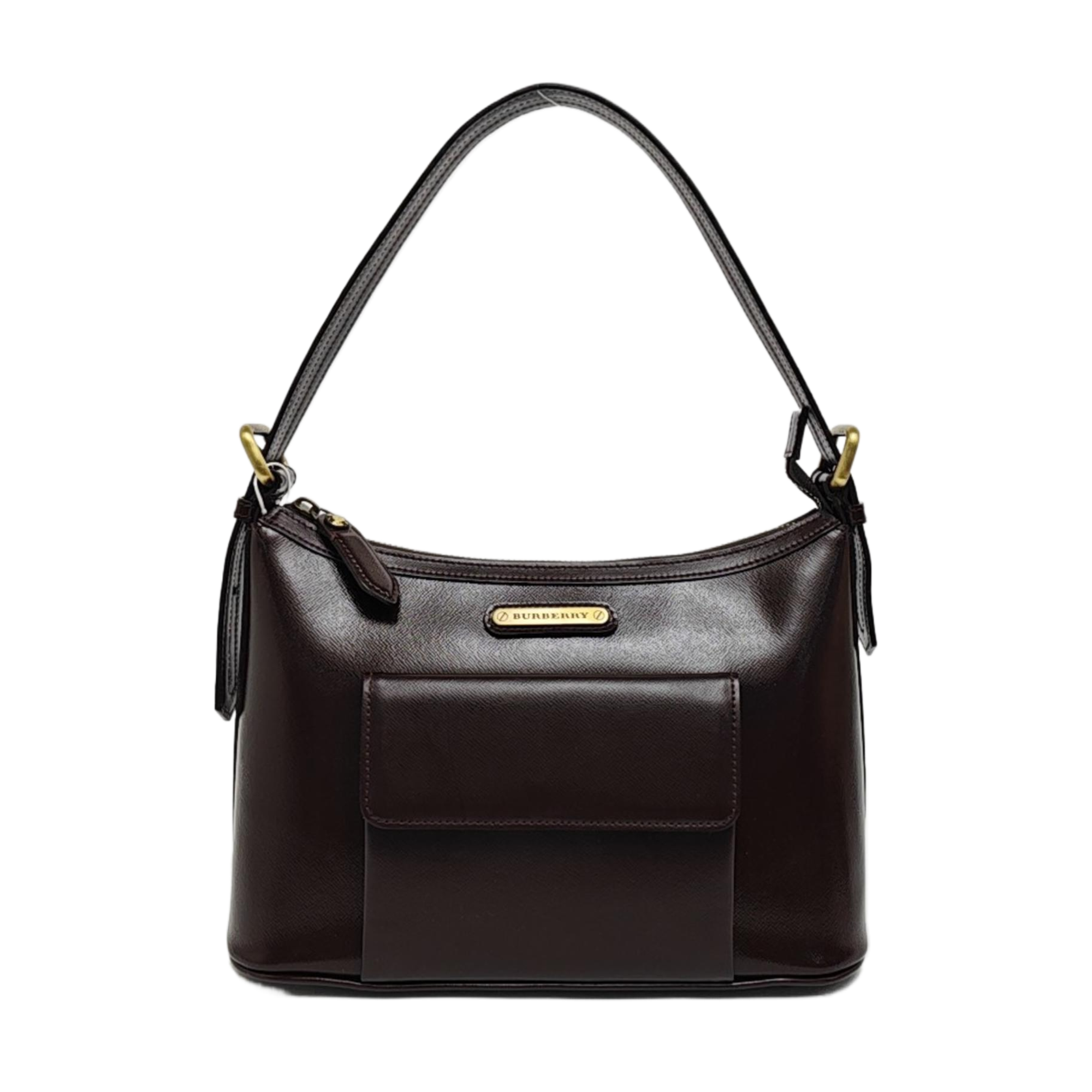Calfskin Top Handle Bag Brown