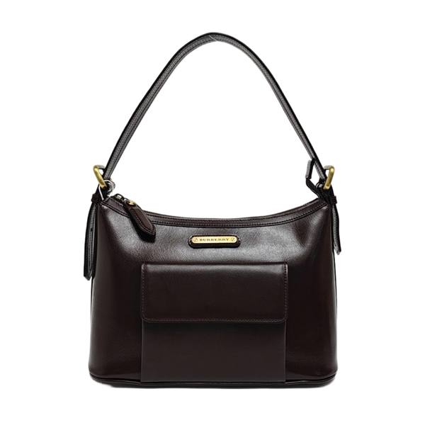 Calfskin Top Handle Bag Brown