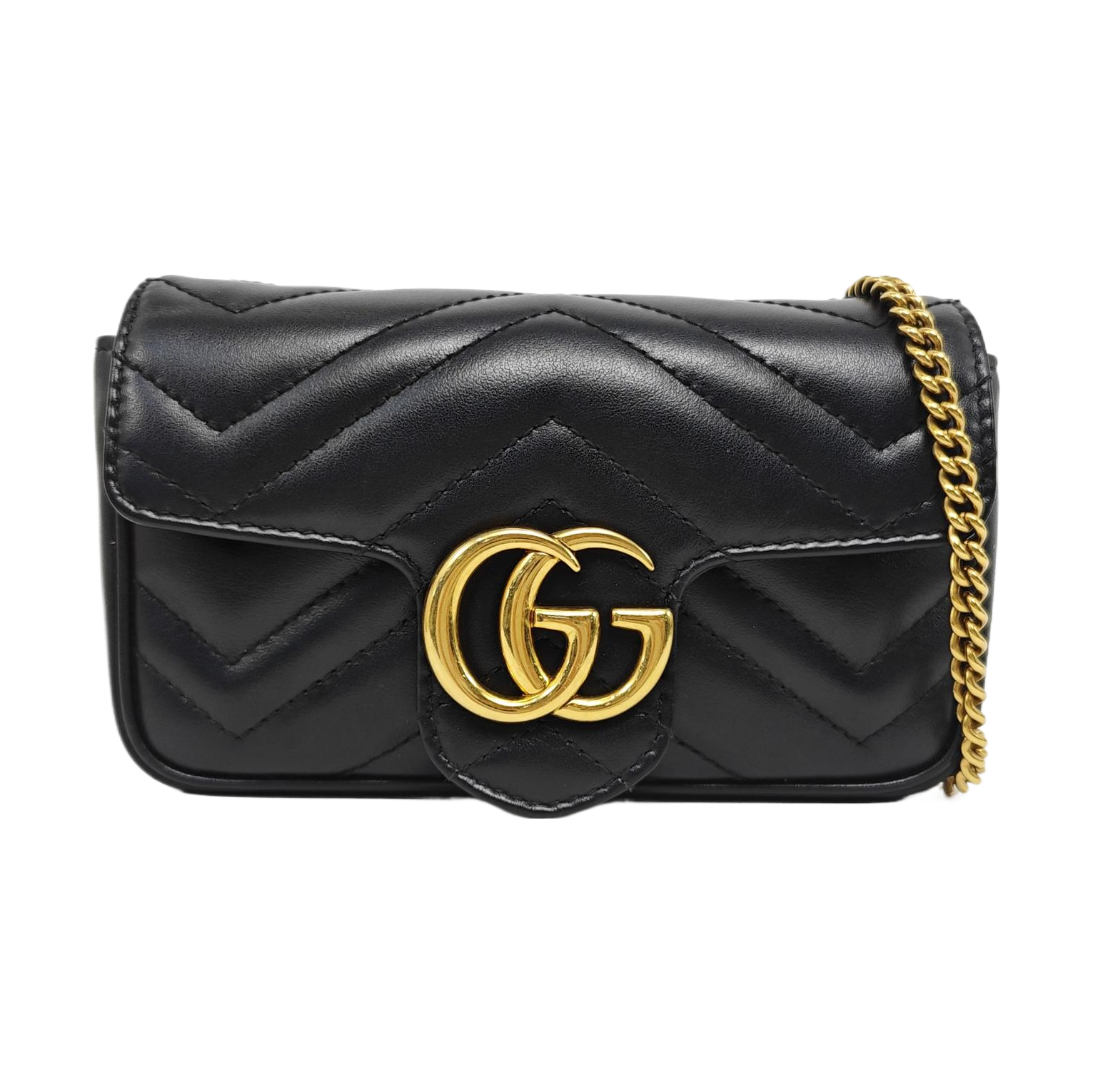 GG Marmont Mini Quilted Calfskin Black