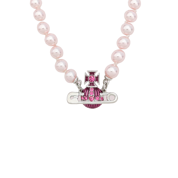 Faux Pearl Pink Necklace