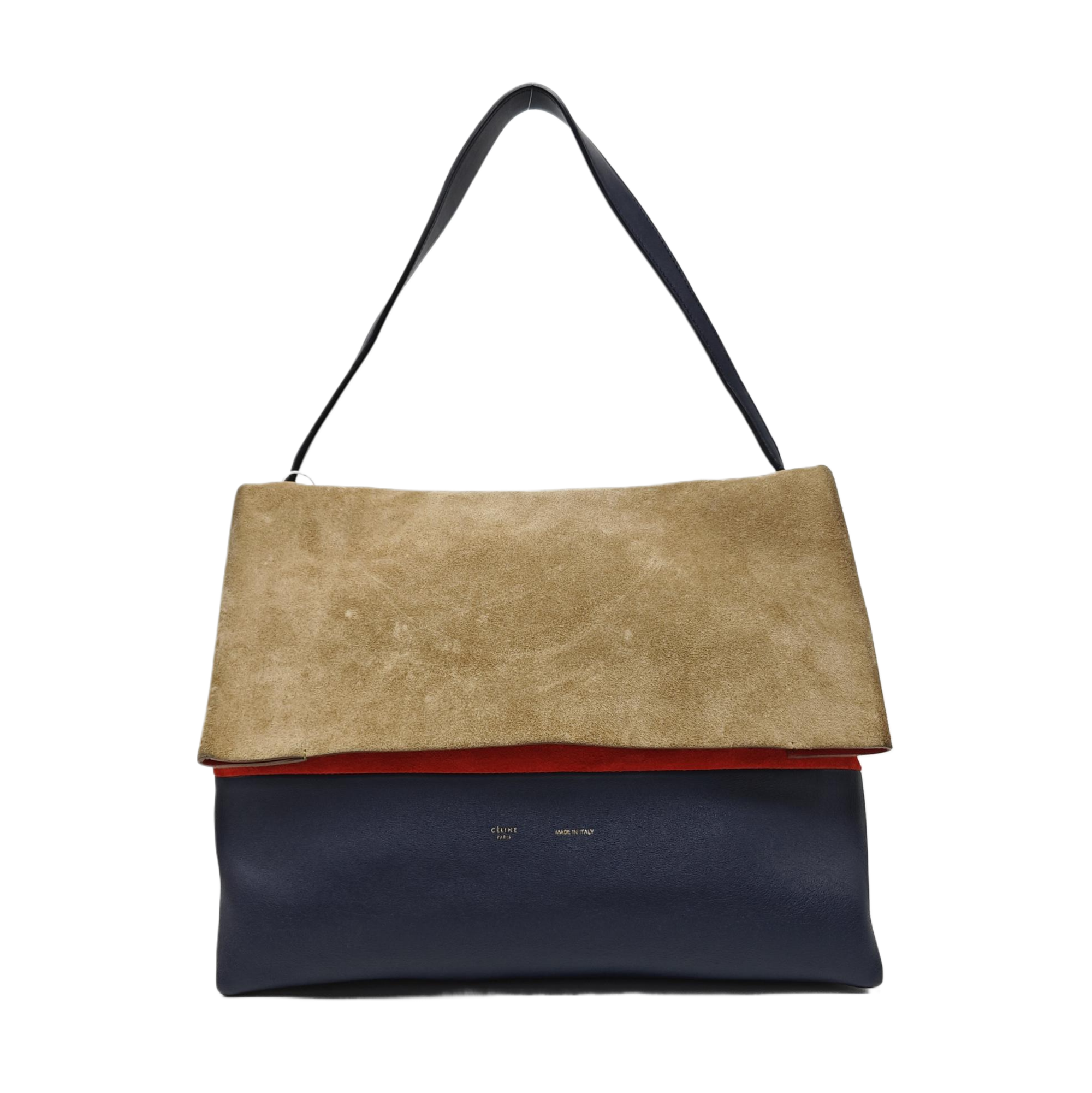 Suede Shoulder Bag Beige